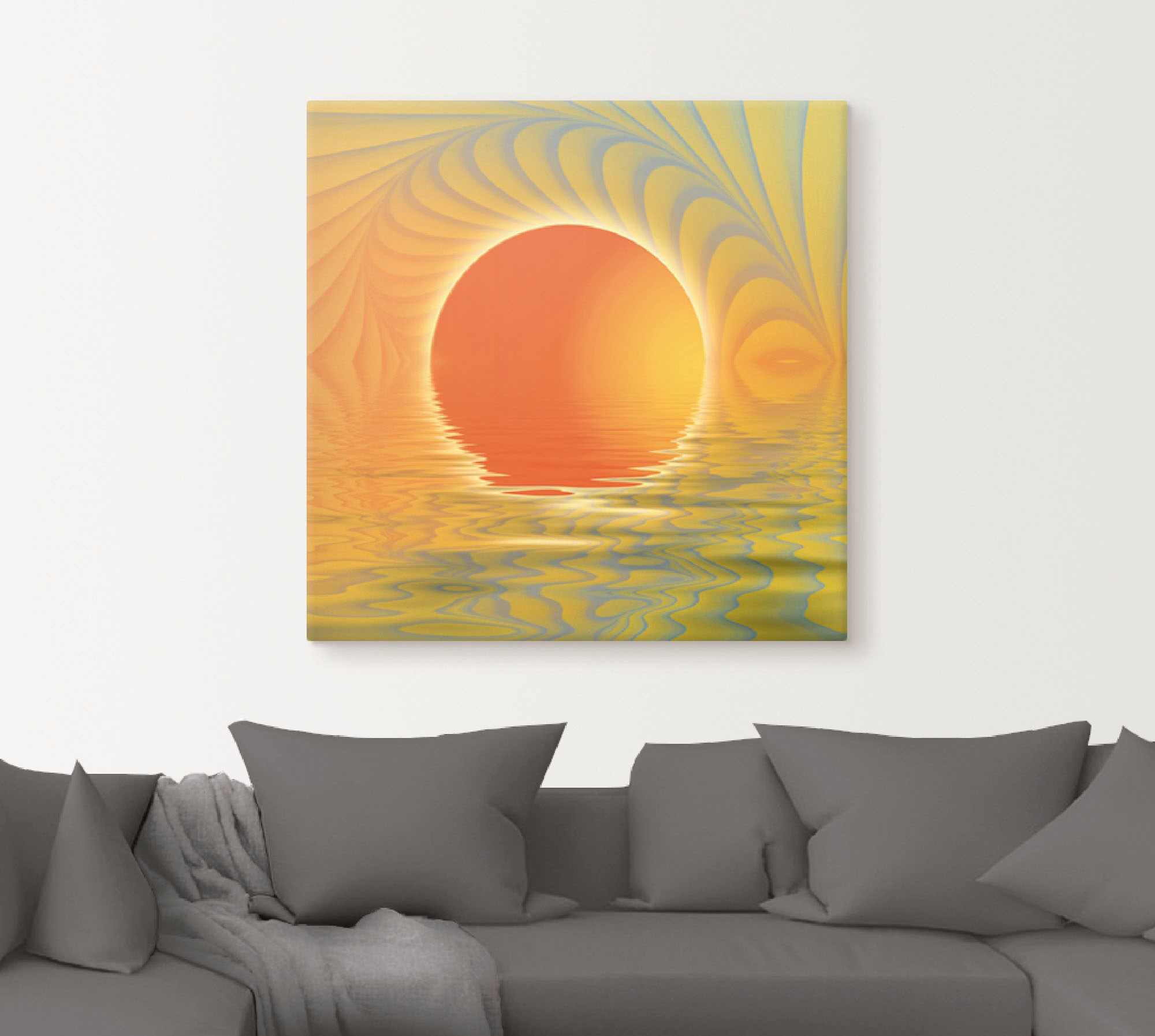 Artland Wandbild »Abstrakter Sonnenuntergang«, Muster, (1 St.), als Leinwandbild, Poster in verschied. Größen