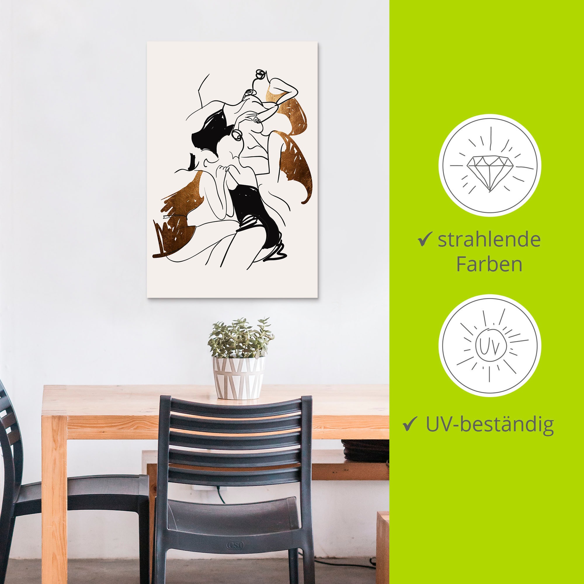 Artland Alu-Dibond-Druck »Ballerinas«, Bilder von Frauen, (1 St.), für Innen- und Außenbereich geeignet, Outdoorbild