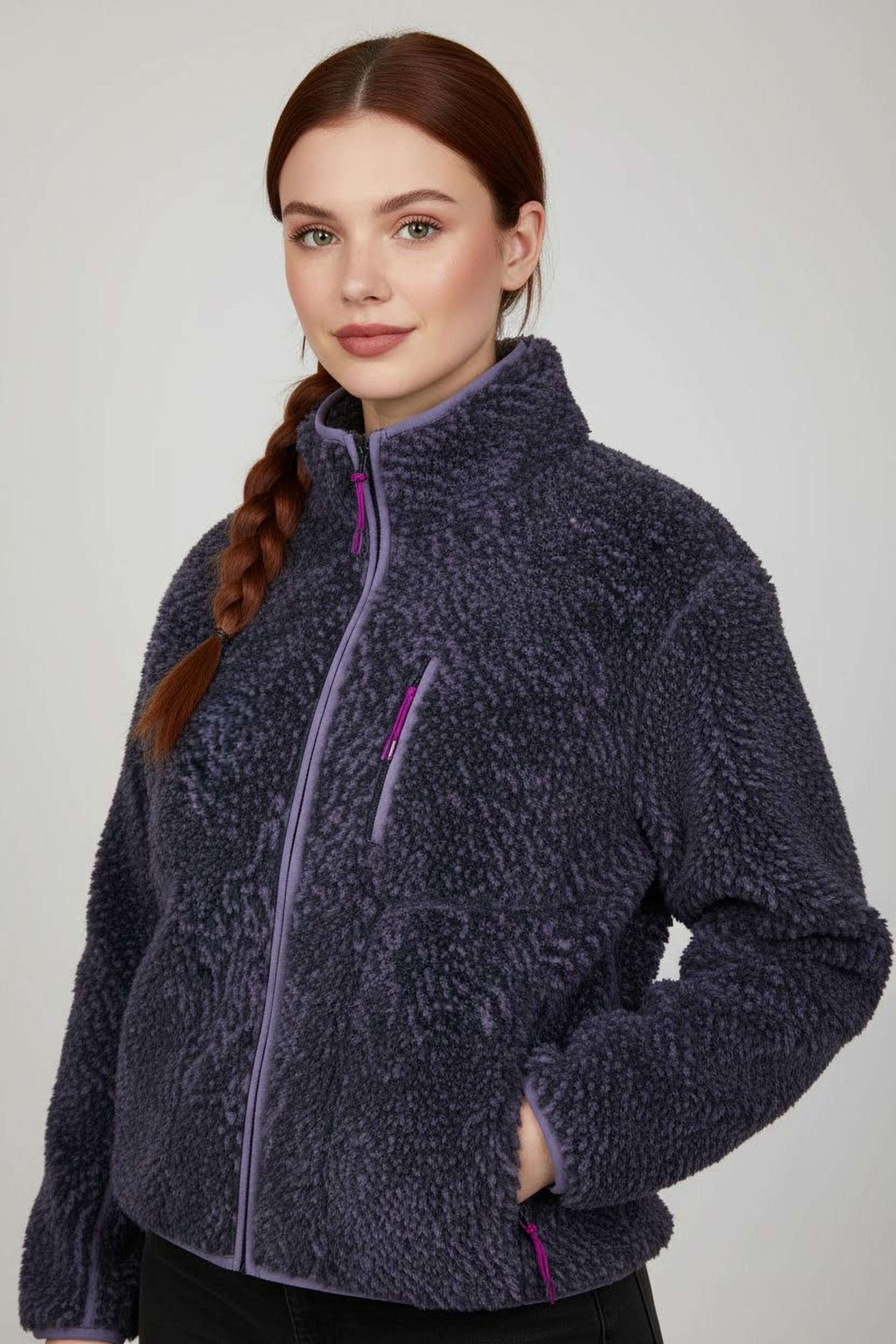 Converse Fleecejacke "WOMENS CONVERSE PRINTED SHERPA FULL-ZIP JACKET" günstig online kaufen