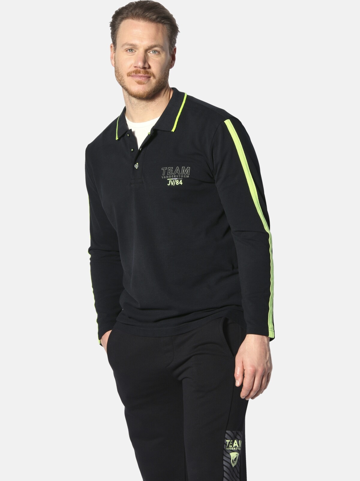 Jan Vanderstorm Langarm-Poloshirt "Langarm-Poloshirt SIGURDHILD" 1 Stk. günstig online kaufen