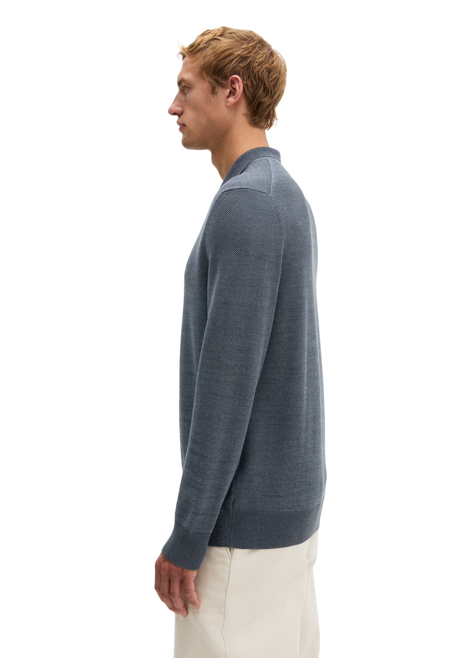 Marc O'Polo Langarm-Poloshirt »aus reiner Bio-Baumwolle«