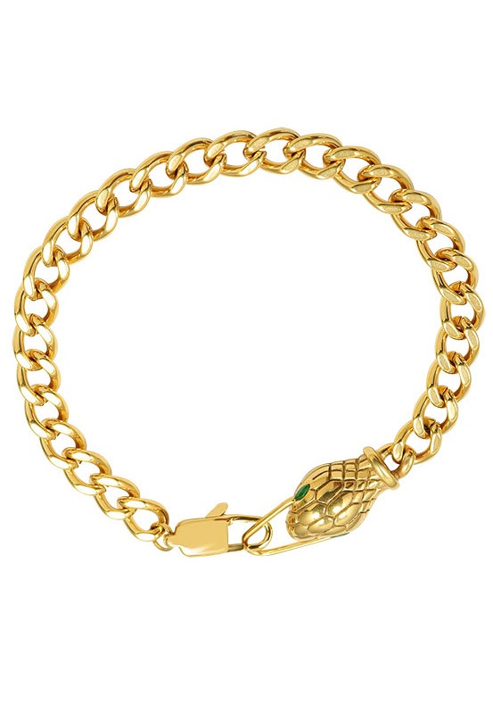 Firetti Armband »Schmuck Geschenk Armschmuck Armkette Panzerkette Schlange«, Made in Germany - mit Kristall