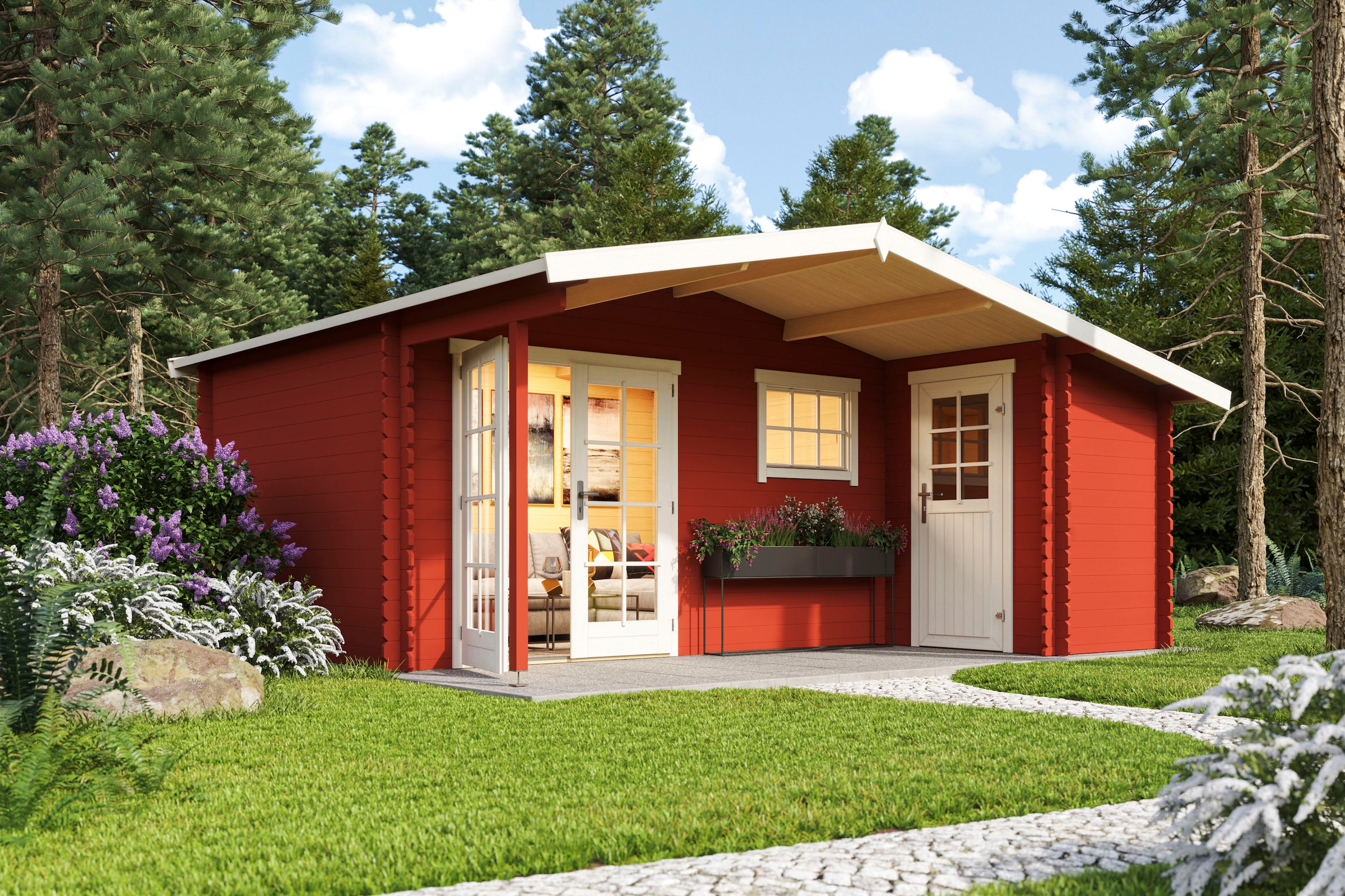 LASITA MAJA Gartenhaus »LITTLE ROCK«, (Set, inkl. Fussbodenbretter zum verlegen)