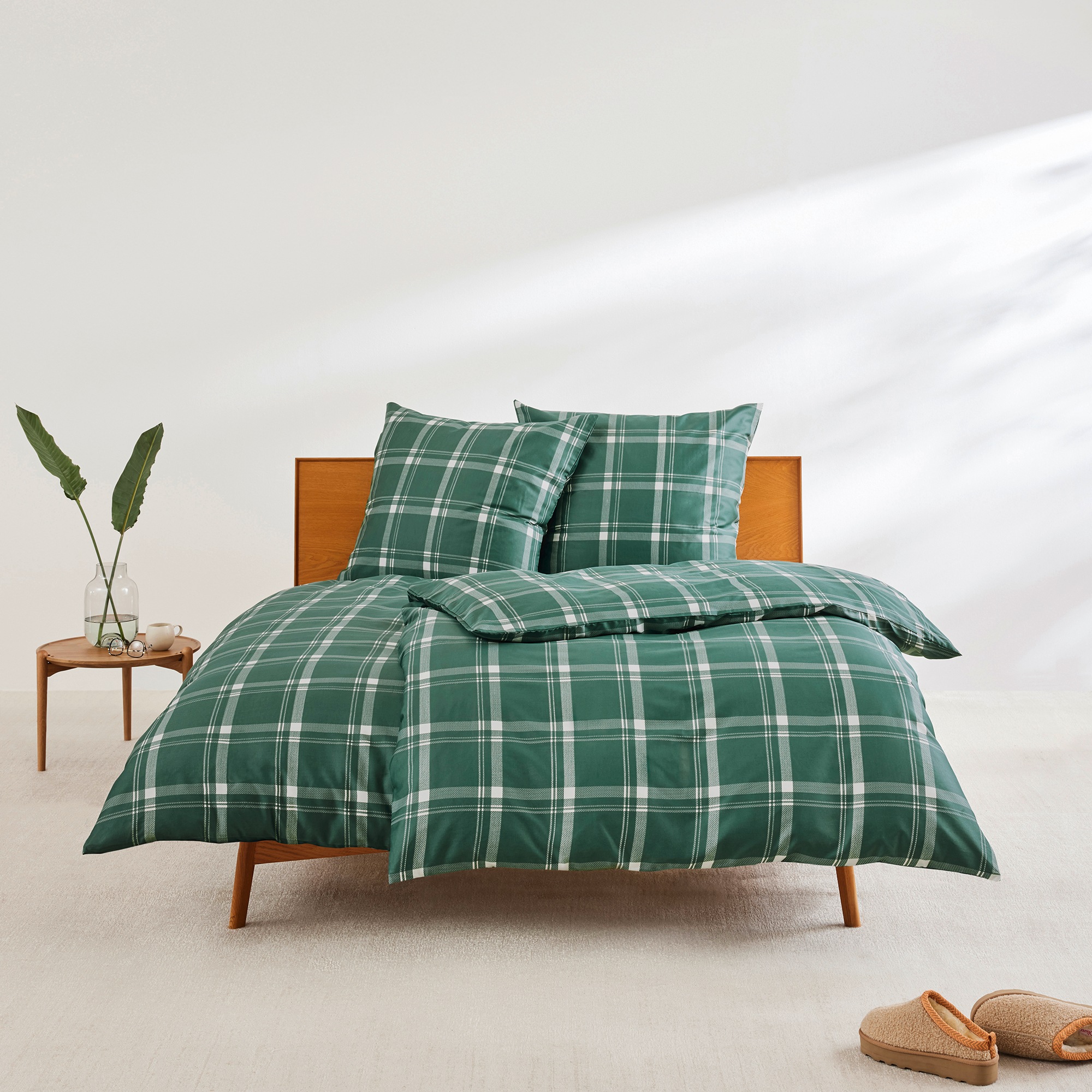 s.Oliver Bettwäsche "Satinbettwäsche s.Oliver" 2 Stk. mit elegantem Karo-De günstig online kaufen