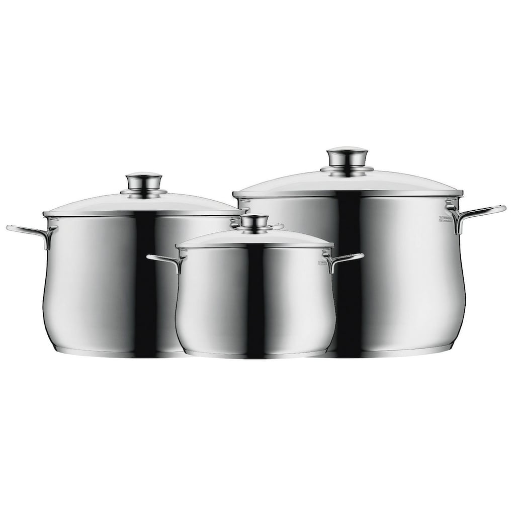 WMF Topf-Set »Diadem Plus«, Cromargan® Edelstahl Rostfrei 18/10, (Set, 6 tlg.), Induktion