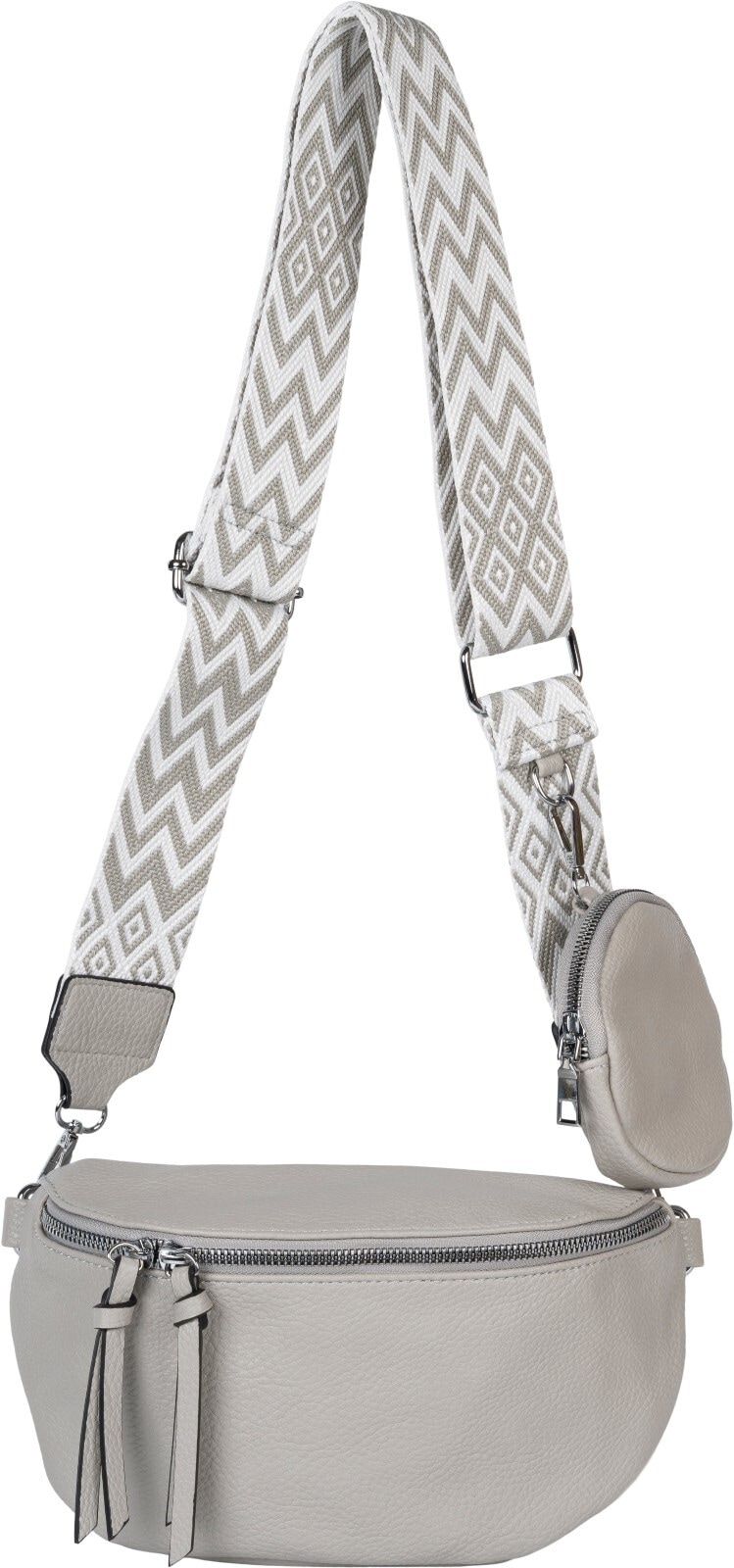 styleBREAKER Umhängetasche "2-Teiliges Set Halbmond Crossbody Bag"