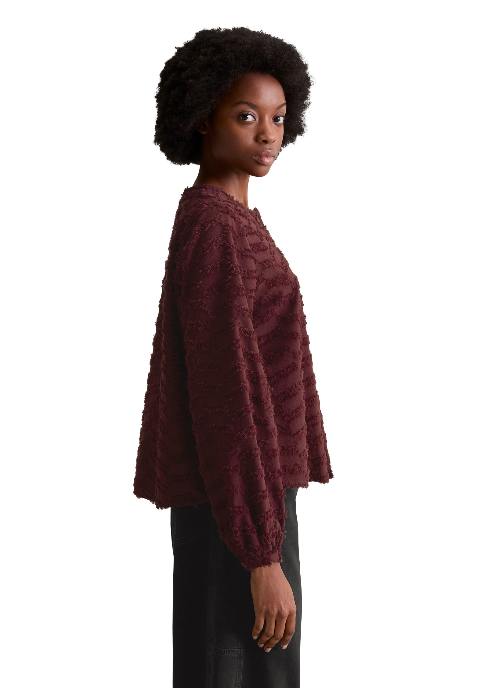 Marc O'Polo DENIM Langarmbluse »aus Baumwoll-Fil Coupé«