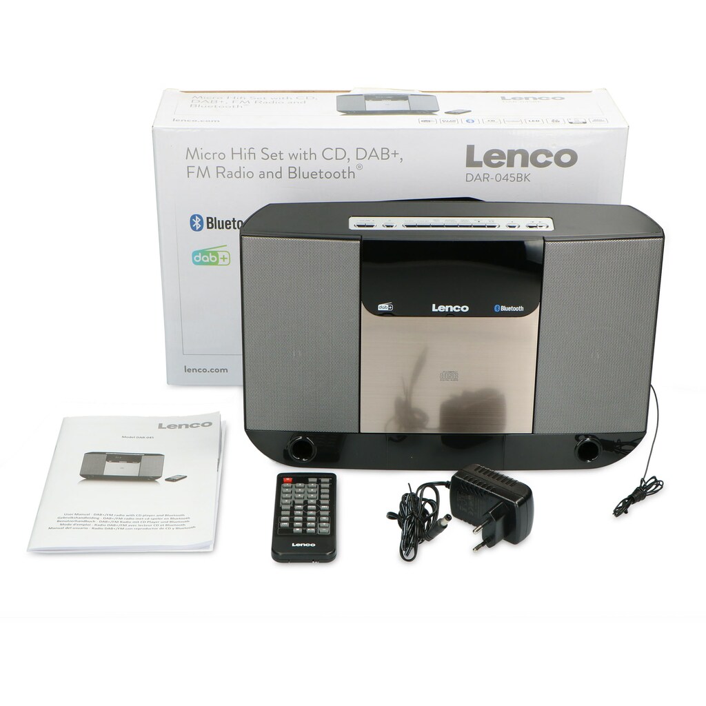 Lenco Microanlage »DAR-045BK«, (Bluetooth Digitalradio (DAB+) 10 W)