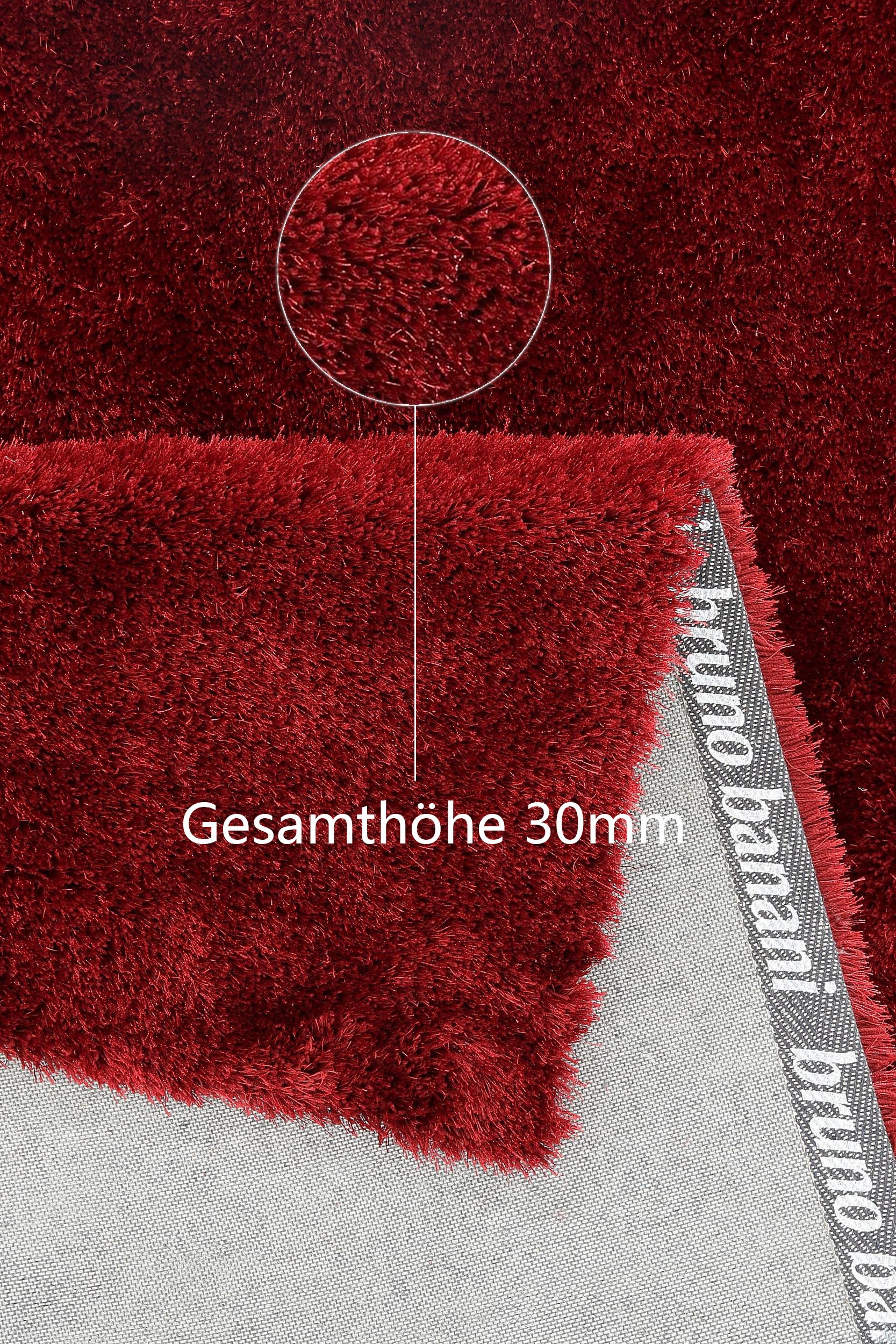 Bruno Banani Teppich »Dana Teppich, besonders weich und kuschelig, Kundenliebling«, rechteckig, 30 mm Höhe, uni, Mikrofaser Teppiche, Wohnzimmer, Schlafzimmer, Esszimmer