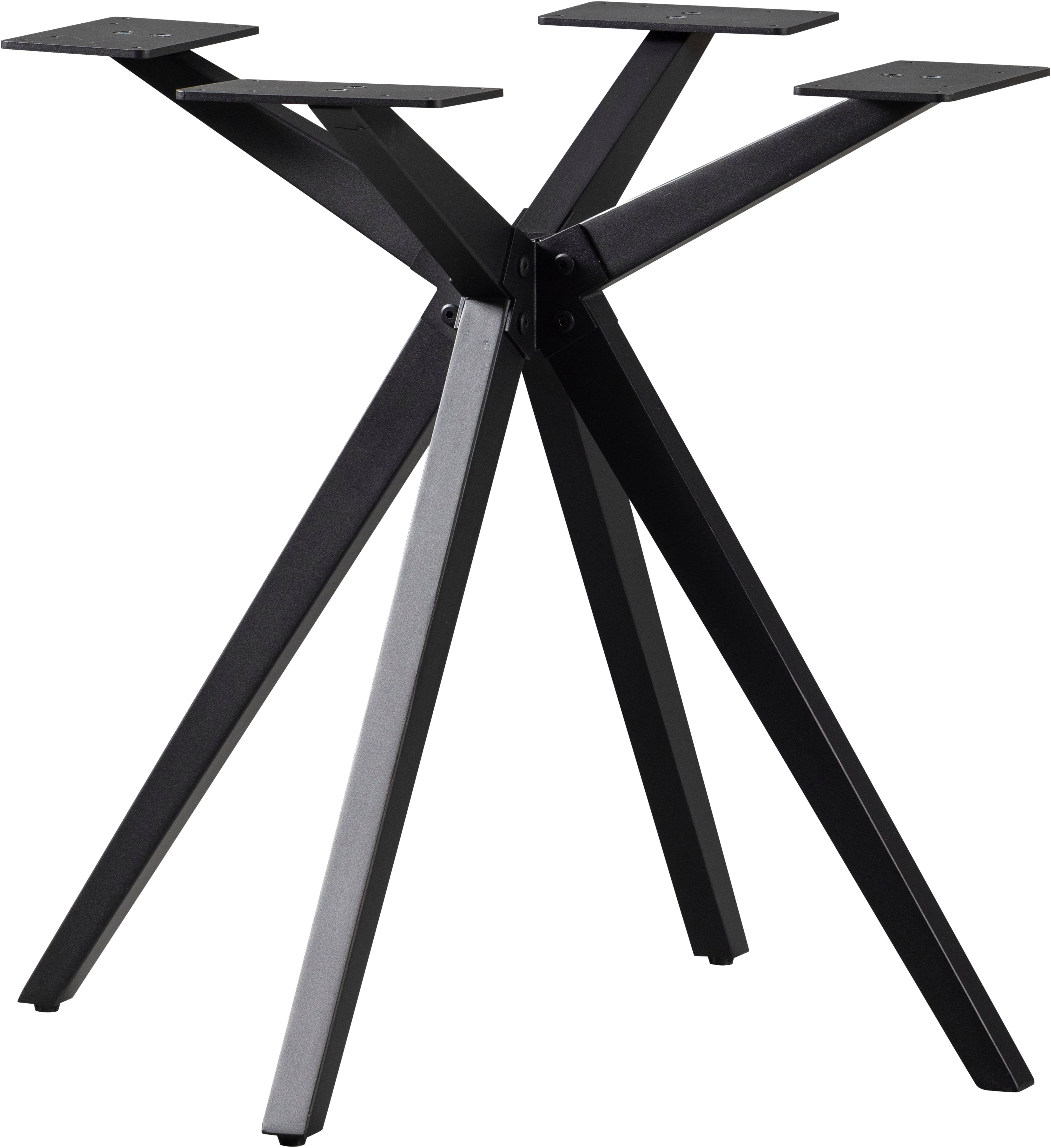 WOOOD Tischbein "Tablo Holland aus Metall mit Pulverbeschichtung Ø 80 x H 72 cm" Kreuzgestell Ø 3,5 cm, Tragkraft 120 kg, einfach zu montieren