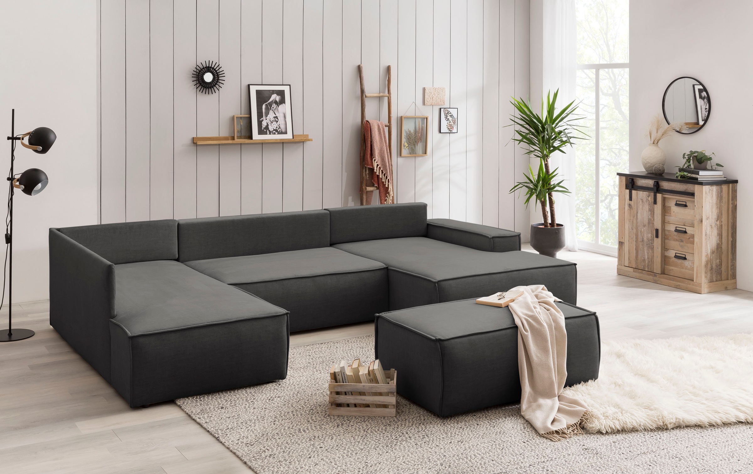 Home affaire Hocker »SHERWOOD«, passend zur Polster-Serie SHERWOOD