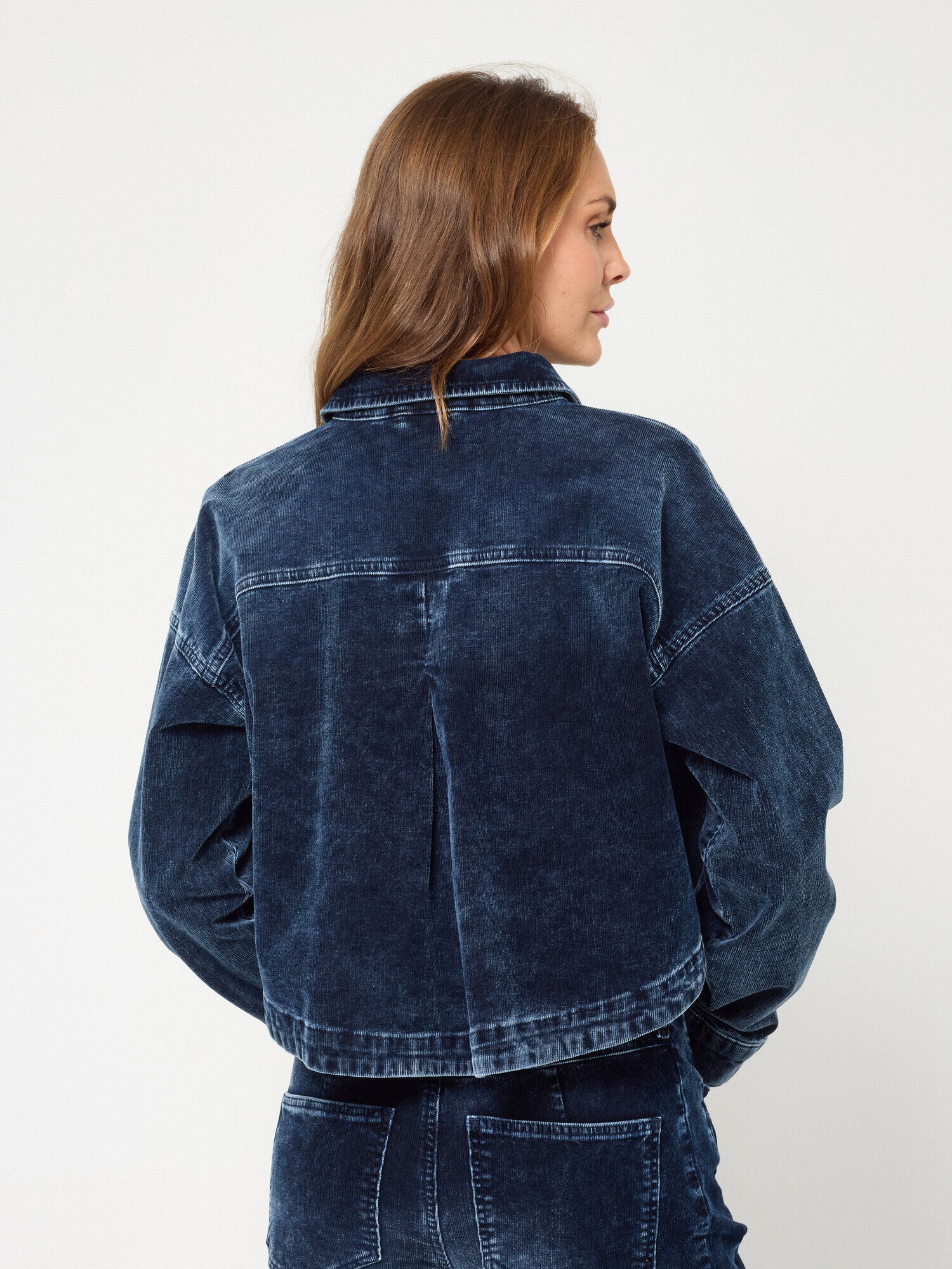 GANG Jeansjacke »94LUNA CROPPED« ohne Kapuze mit Hemdkragen