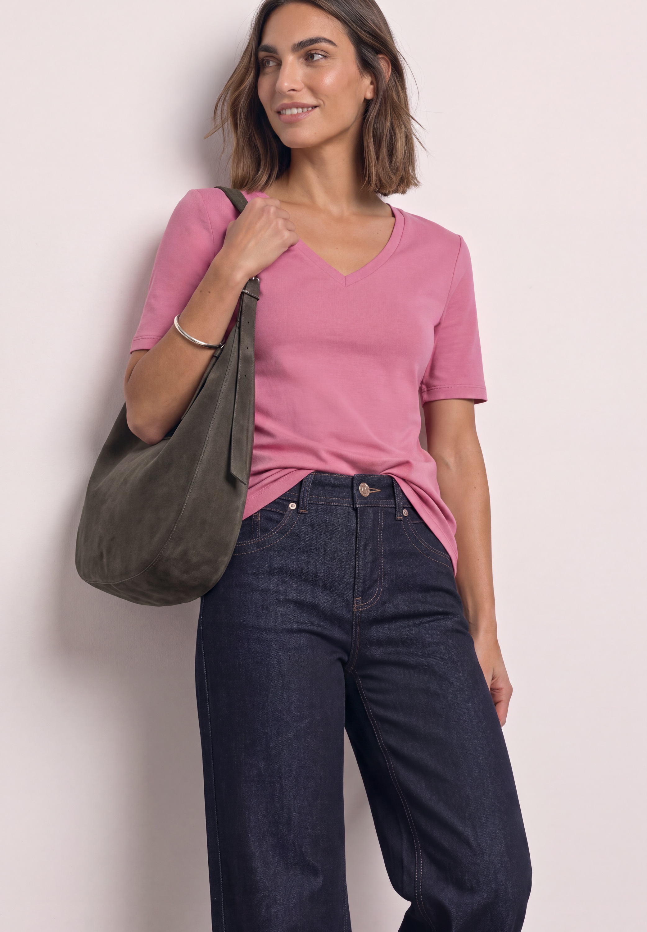 STREET ONE "Style Ada" Sommershirt mit Herzausschnitt