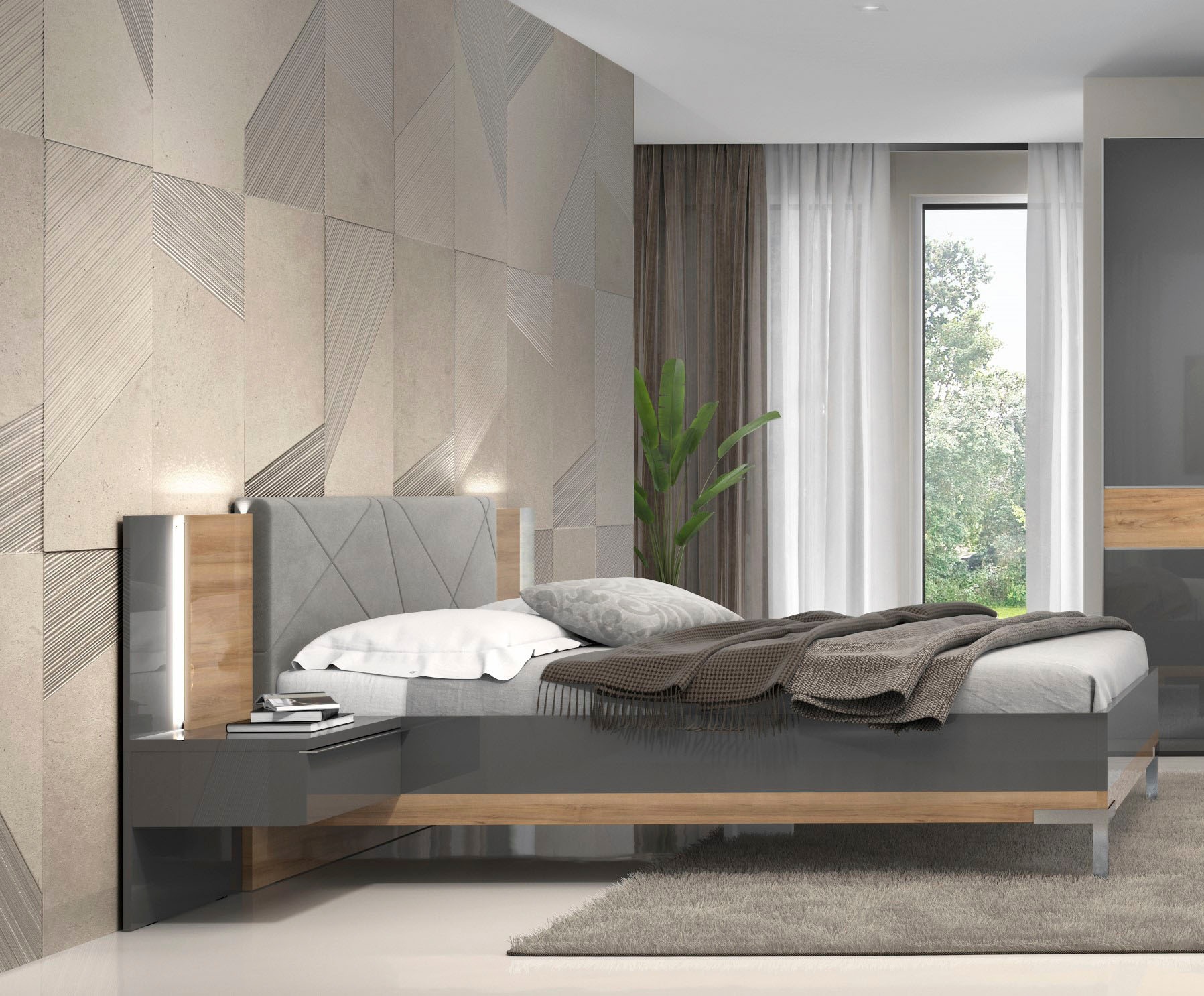 Places of Style Bettgestell "Onyx, FSC-zertifiziert, hochwertige UV Lackier günstig online kaufen