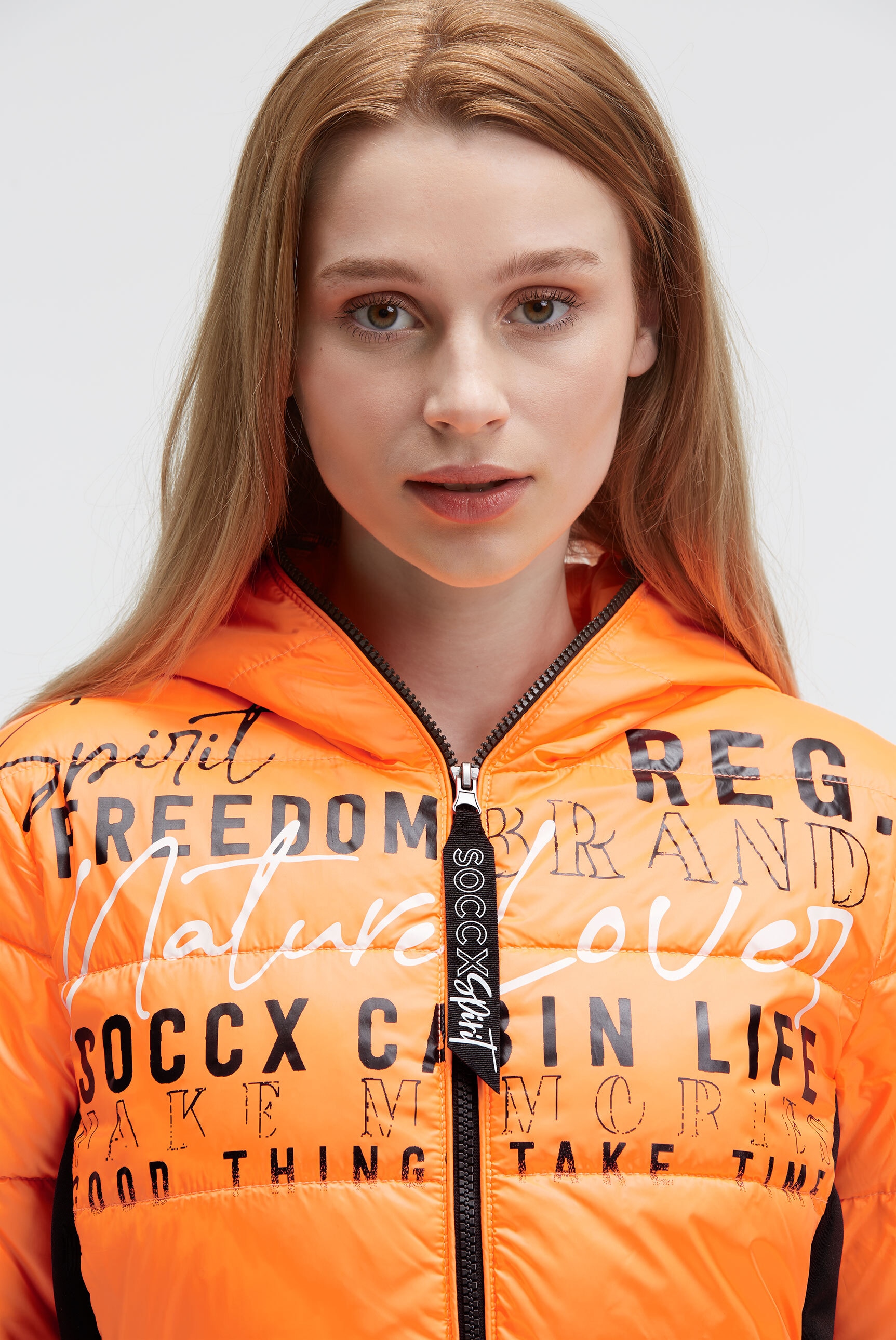 SOCCX Winterjacke, mit Kapuze, mit Windbreaker-Bündchen