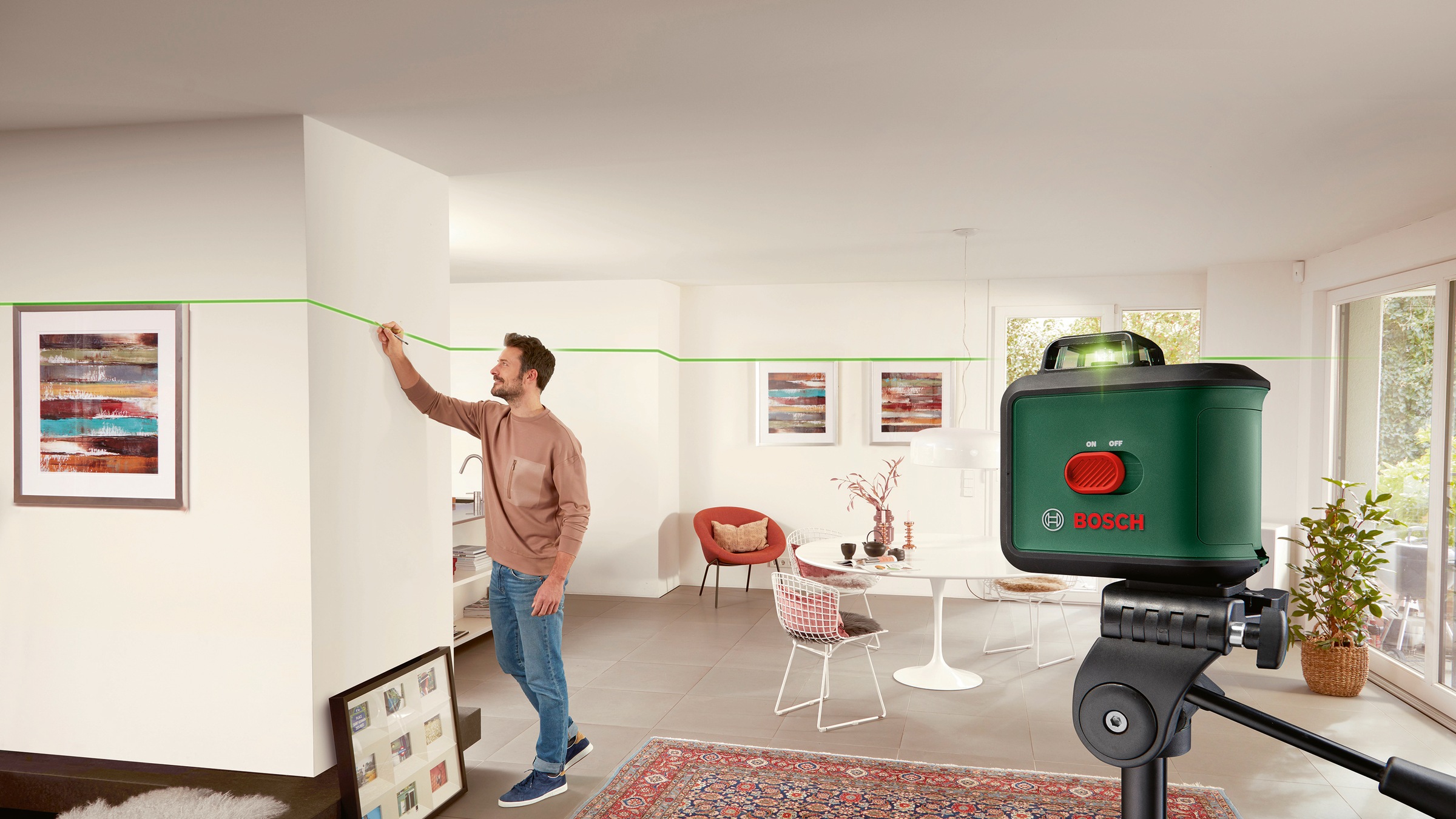Bosch Home & Garden Kreuzlinienlaser »UniversalLevel 360 Set«, (Set), Ø Arbeitsbereich: 24m