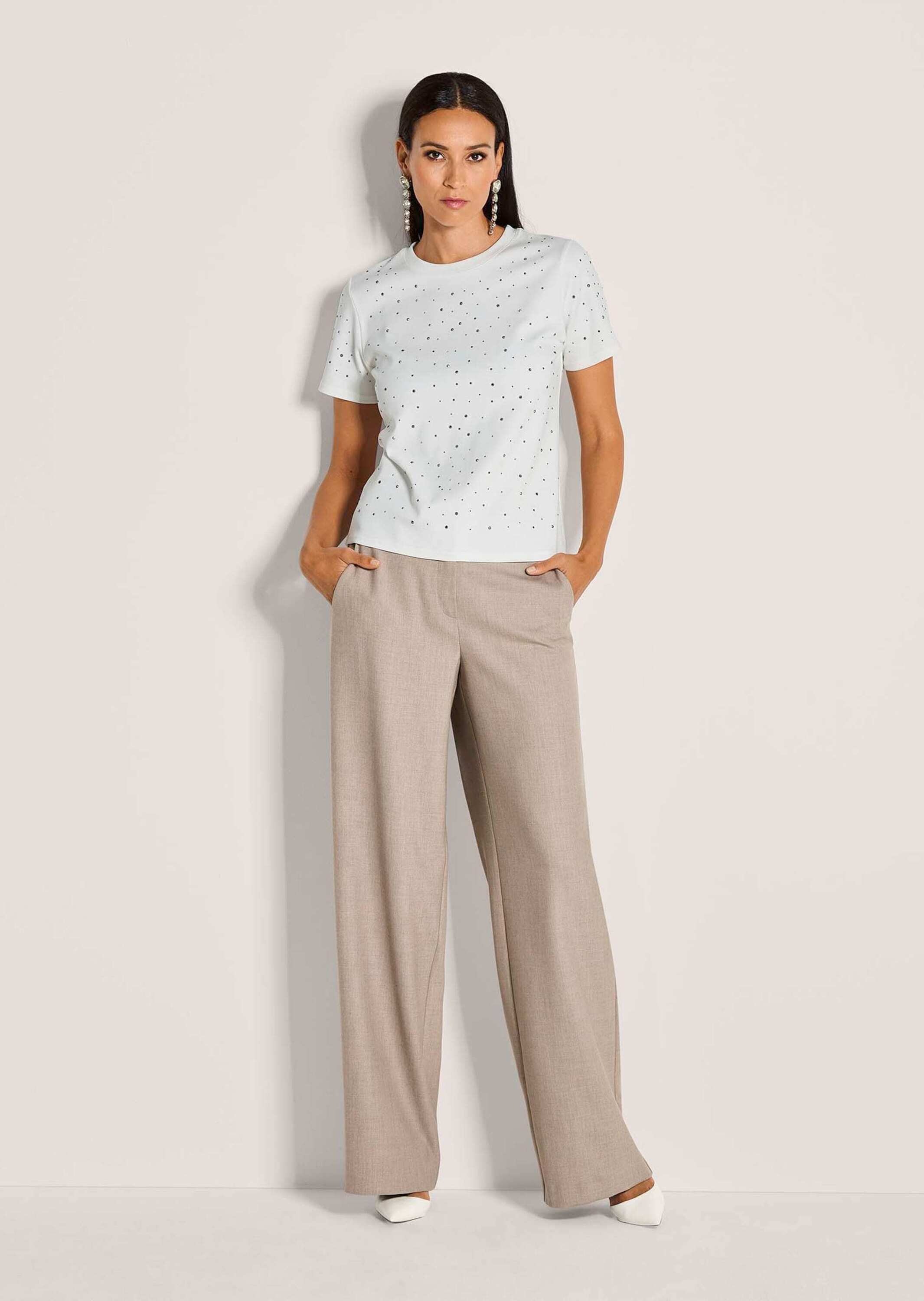 MADELEINE Kurzarmshirt "Glanzshirt Luxuriöses Shirt mit Strassakzenten" günstig online kaufen