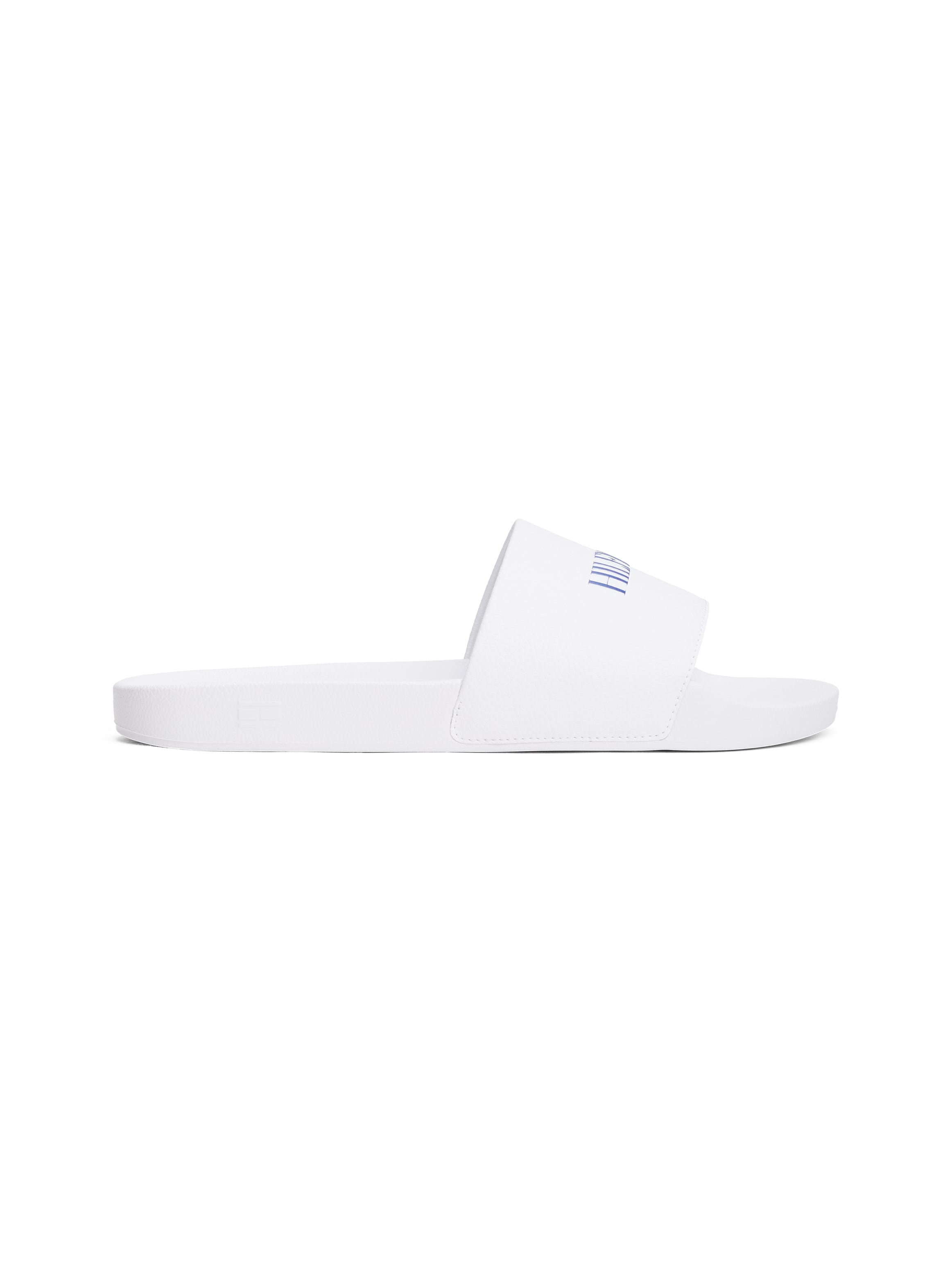 Tommy Hilfiger Pantolette »HILFIGER PRINT TUMBLE POOL SLIDE«, Hausschuh, Sommerschuh, Strandschuh mit Logoschriftzug