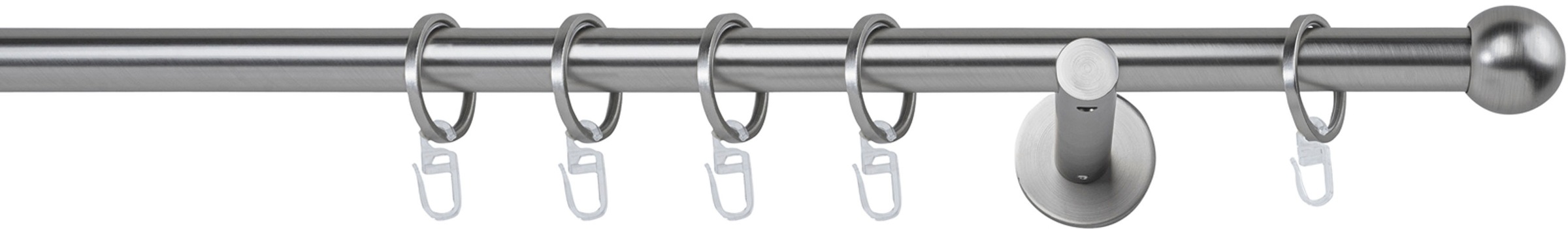 mydeco Gardinenstange »20mm Ball Wandträger 12 cm«, 1 läufig-läufig, Fixmaß