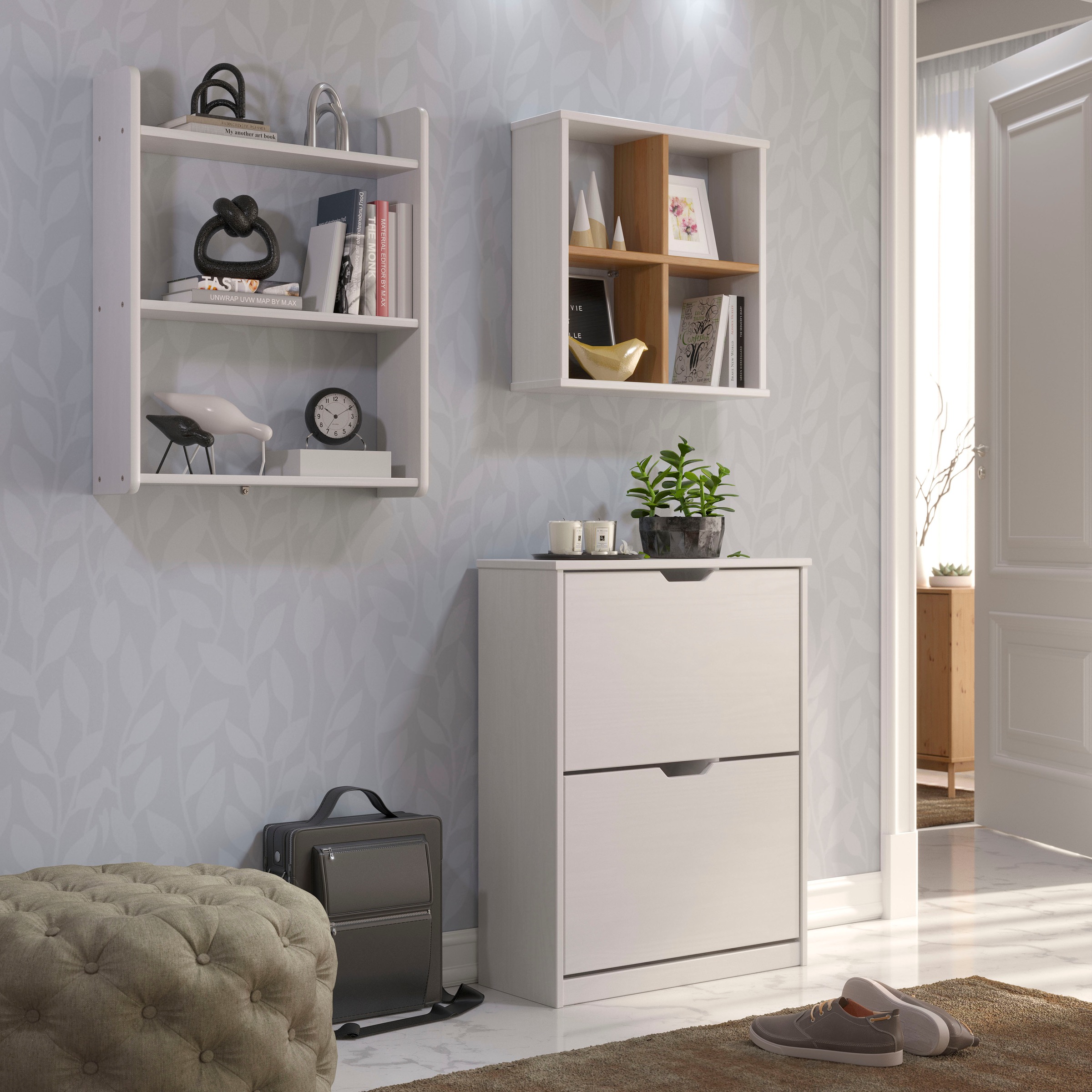 INTER-FURN Schuhschrank "Mestre", praktisch und aus massiver Kiefer günstig online kaufen