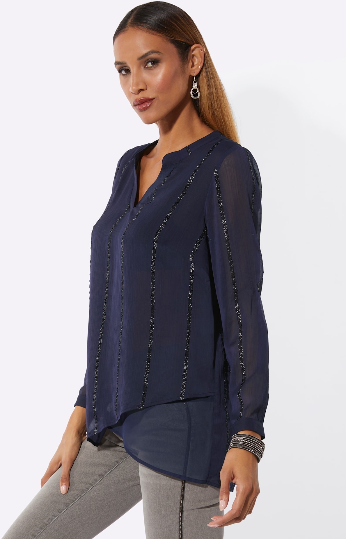 creation L Langarmbluse