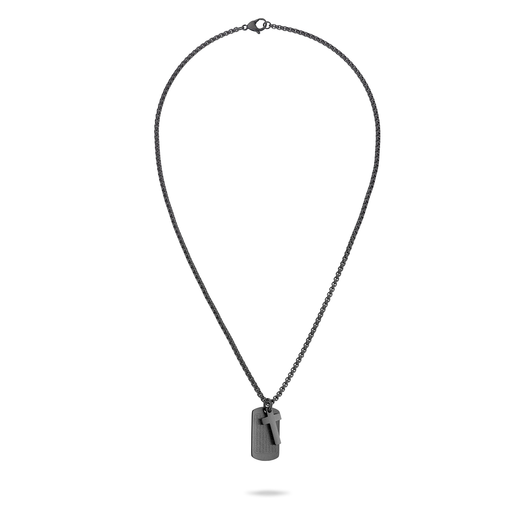 FYNCH-HATTON Kette mit Anhänger »Schmuck Geschenk Edelstahl Halskette Platte Kreuz«