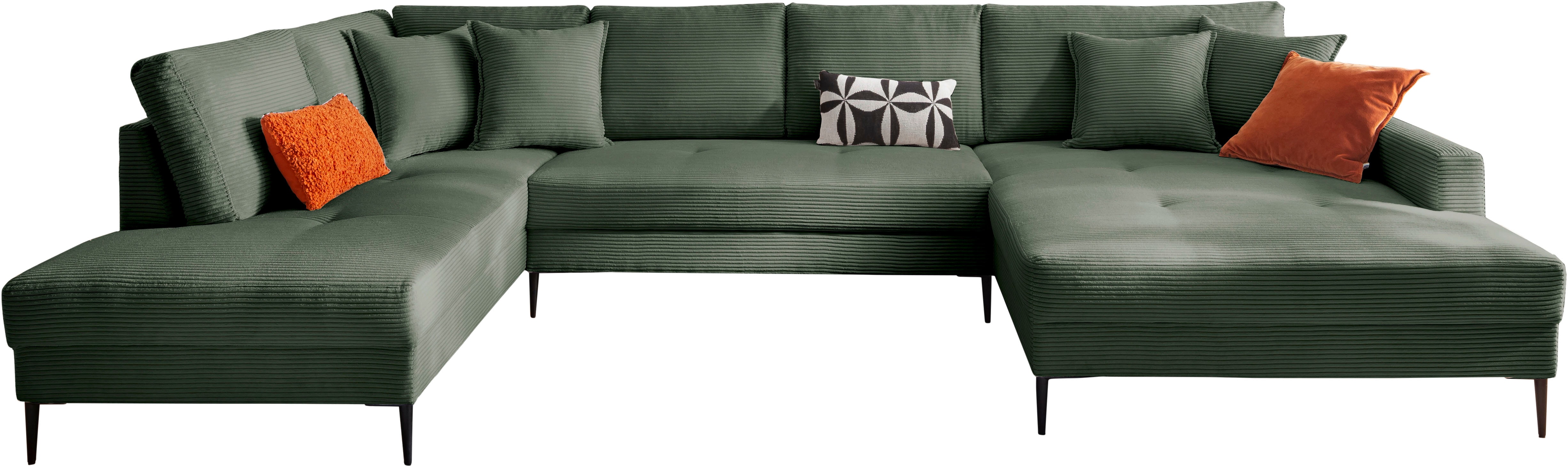 OTTO home Wohnlandschaft "Summer" U-Form, B: 360cm in Cord & Struktur