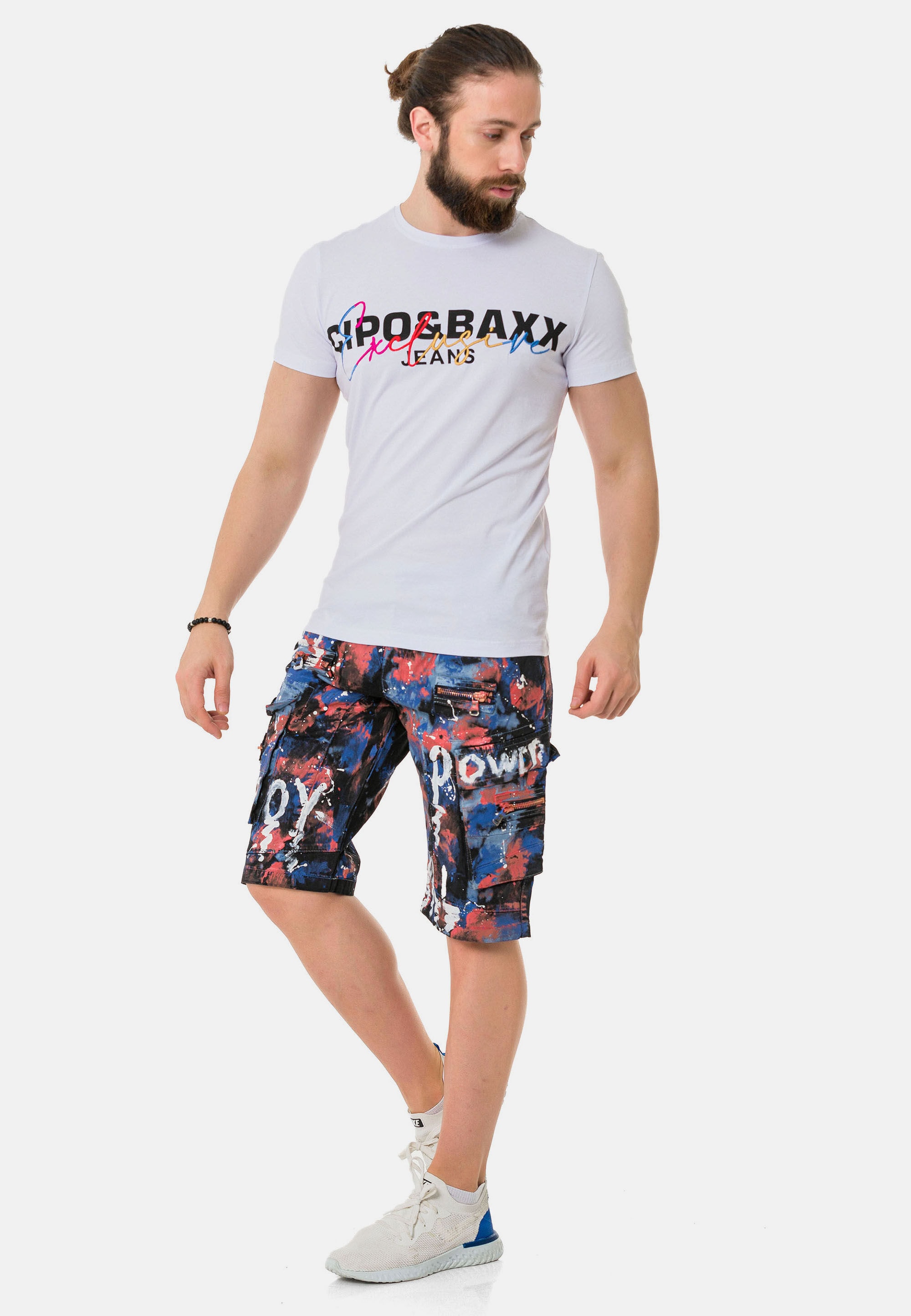 Cipo & Baxx T-Shirt »T-Shirt«, mit Rundhalsausschnitt