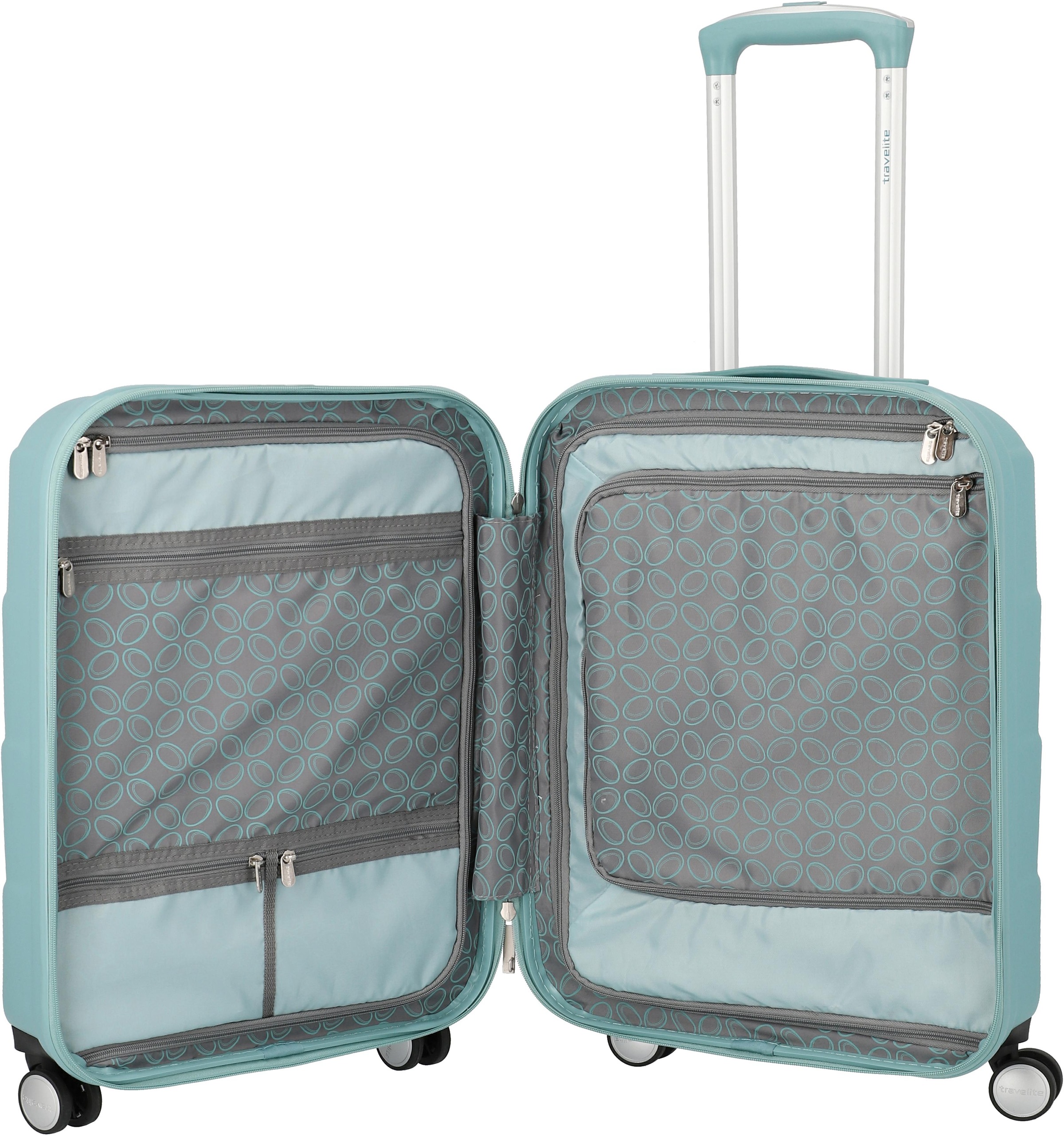 travelite Hartschalen-Trolley »Kalisto, 55 cm, aqua«, 4 Rollen