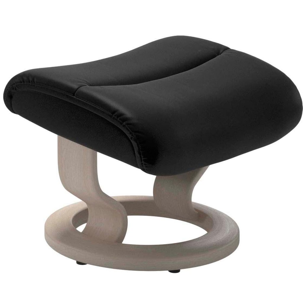 Wohnen Sessel Stressless® Relaxsessel »View«, (Set, Relaxsessel mit Hocker), mit Classic Base, Größe M,Gestell Whitewash 