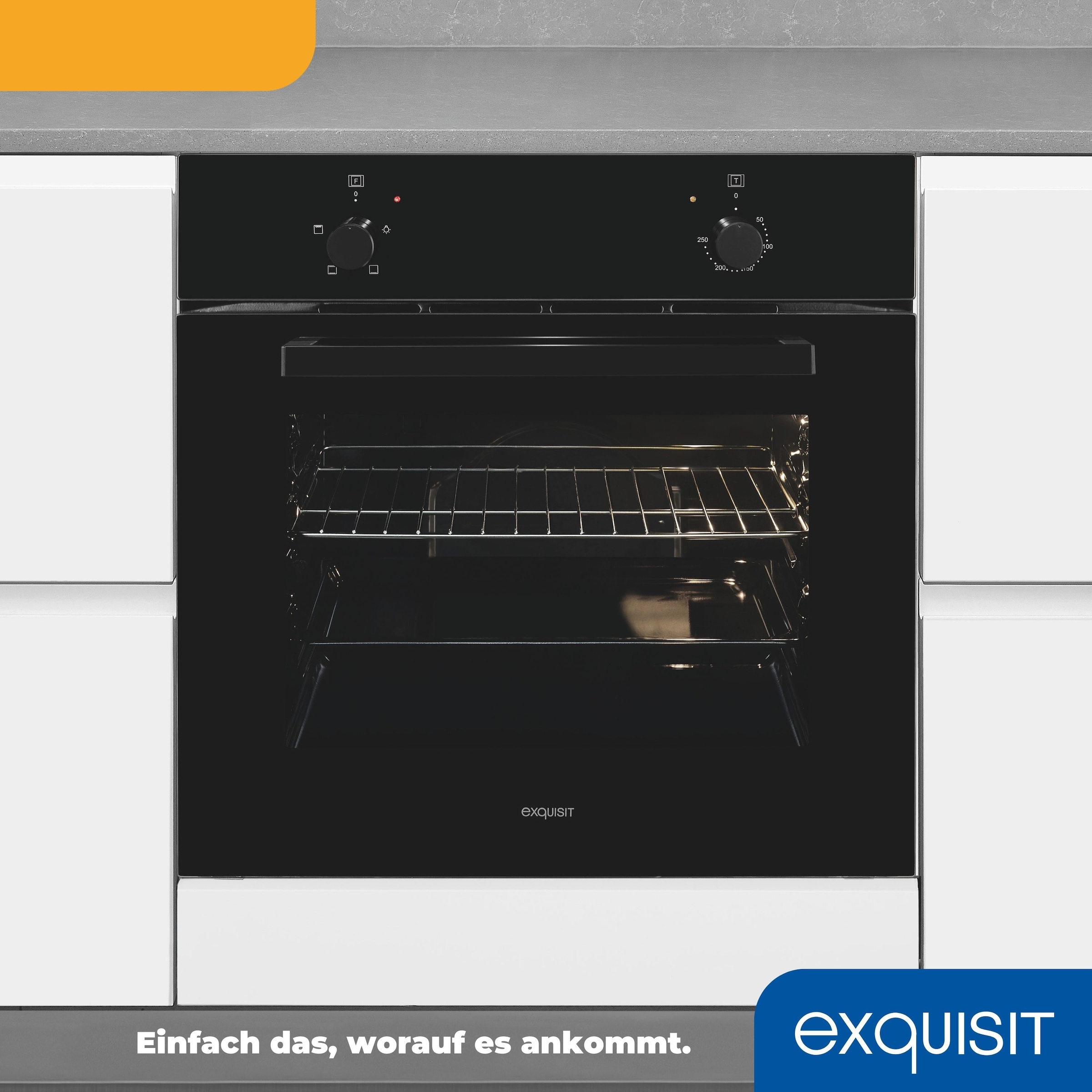 exquisit Einbaubackofen  »EBE255-020 schwarz«