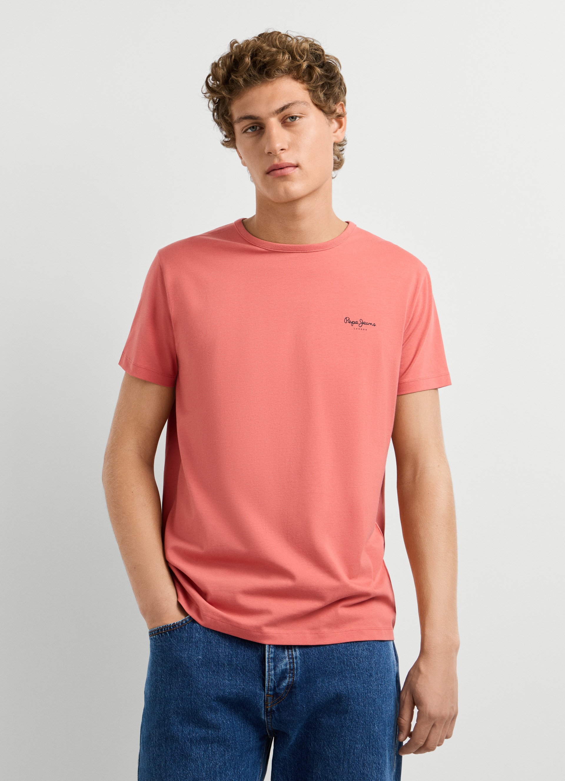 Pepe Jeans T-Shirt "ORIGINAL BASIC 3N" Rundhals mit kleinem Logodruck