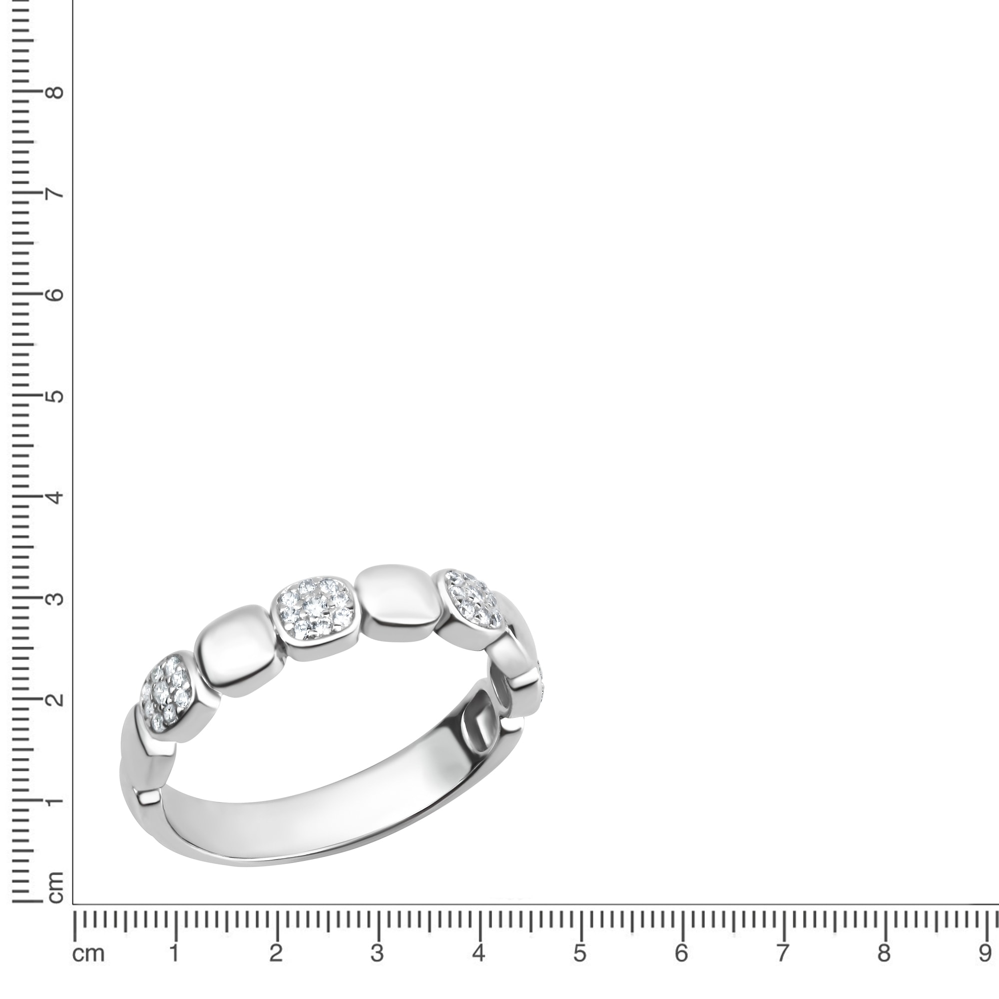 Vivance Fingerring »925 Sterling Silber rhodiniert Zirkonia«
