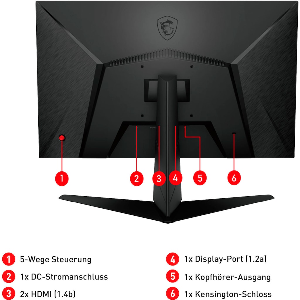 MSI Gaming-LED-Monitor »Optix G241«, 61 cm/24 Zoll, 1920 x 1080 px, Full HD, 1 ms Reaktionszeit, 144 Hz