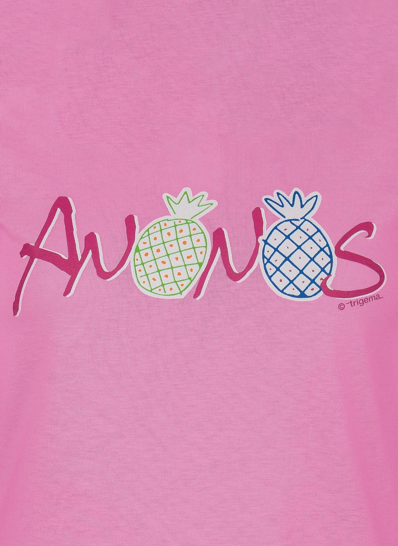 Trigema T-Shirt »TRIGEMA Schlafshirt mit Ananas-Print«, (1 tlg.)
