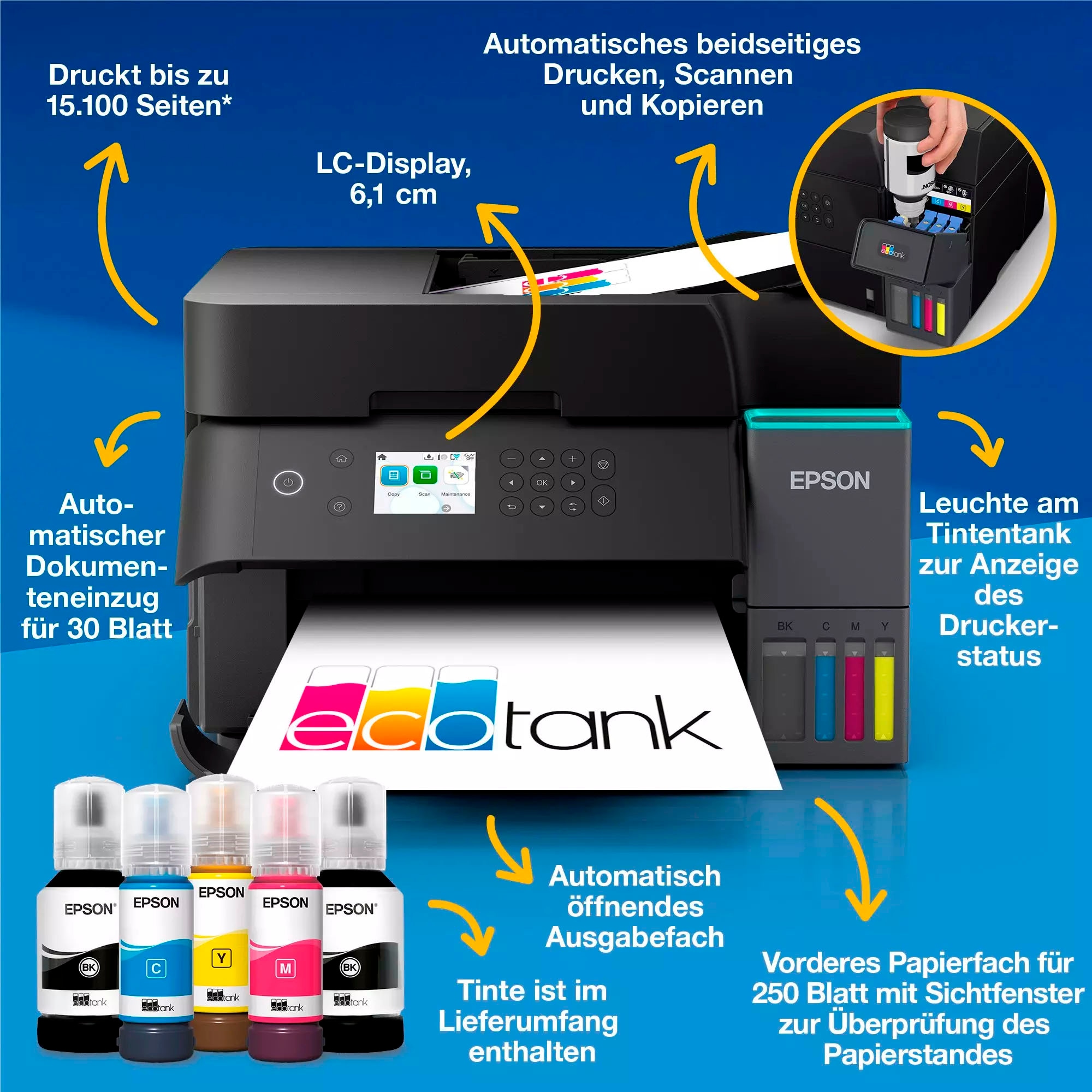 Epson Multifunktionsdrucker »EcoTank ET-3950«
