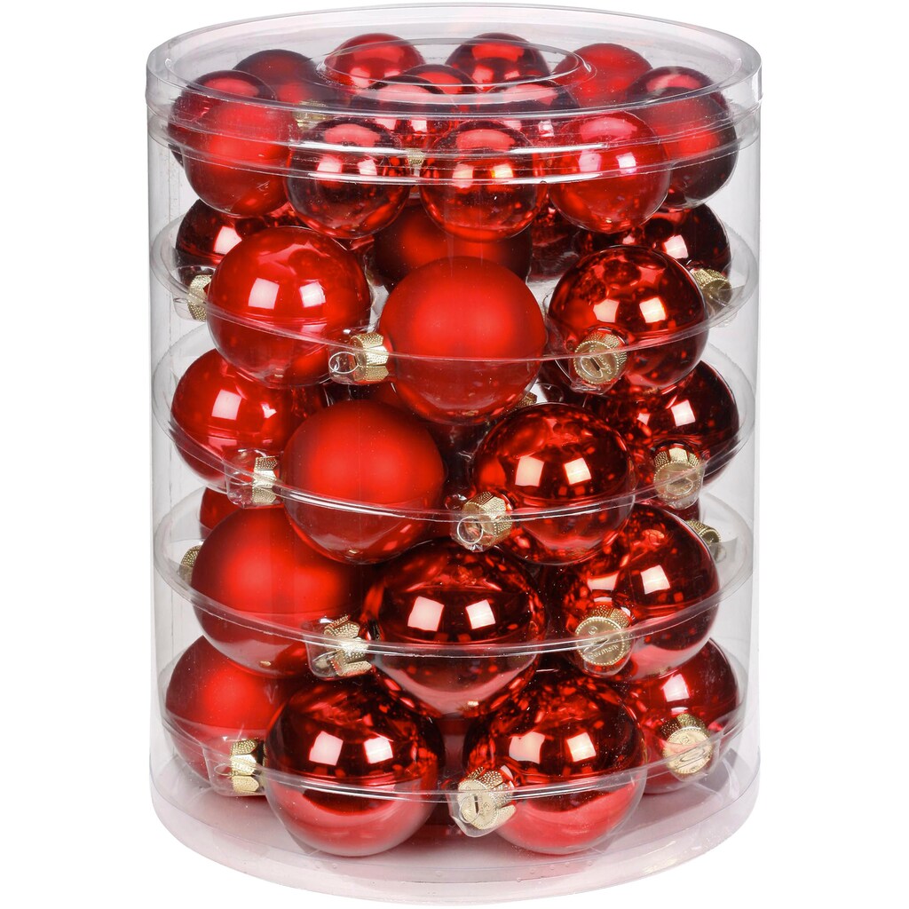 MAGIC by Inge Weihnachtsbaumkugel »Ruby Red, Weihnachtsdeko, Christbaumschmuck«, (Set, 46 St.)