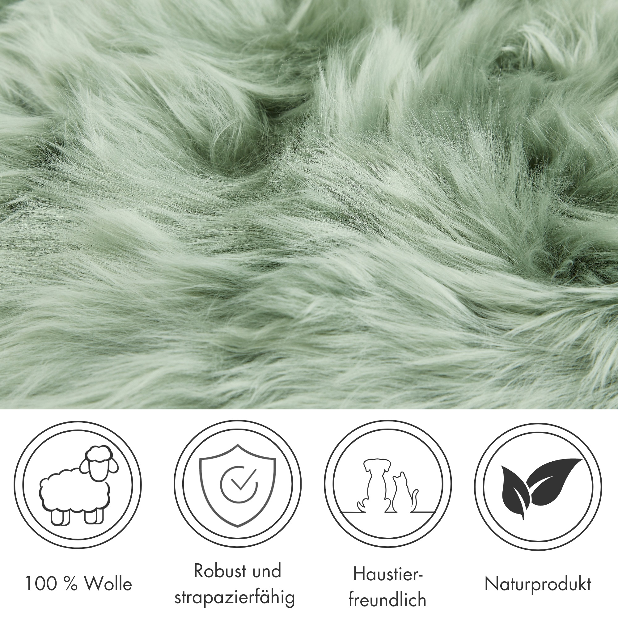 Thumbnail - LUXOR living Stuhlkissen "Sitzauflage Lammfell" Sitzauflage, rund oder eckig, echtes Lammfell, auch als 4er Set