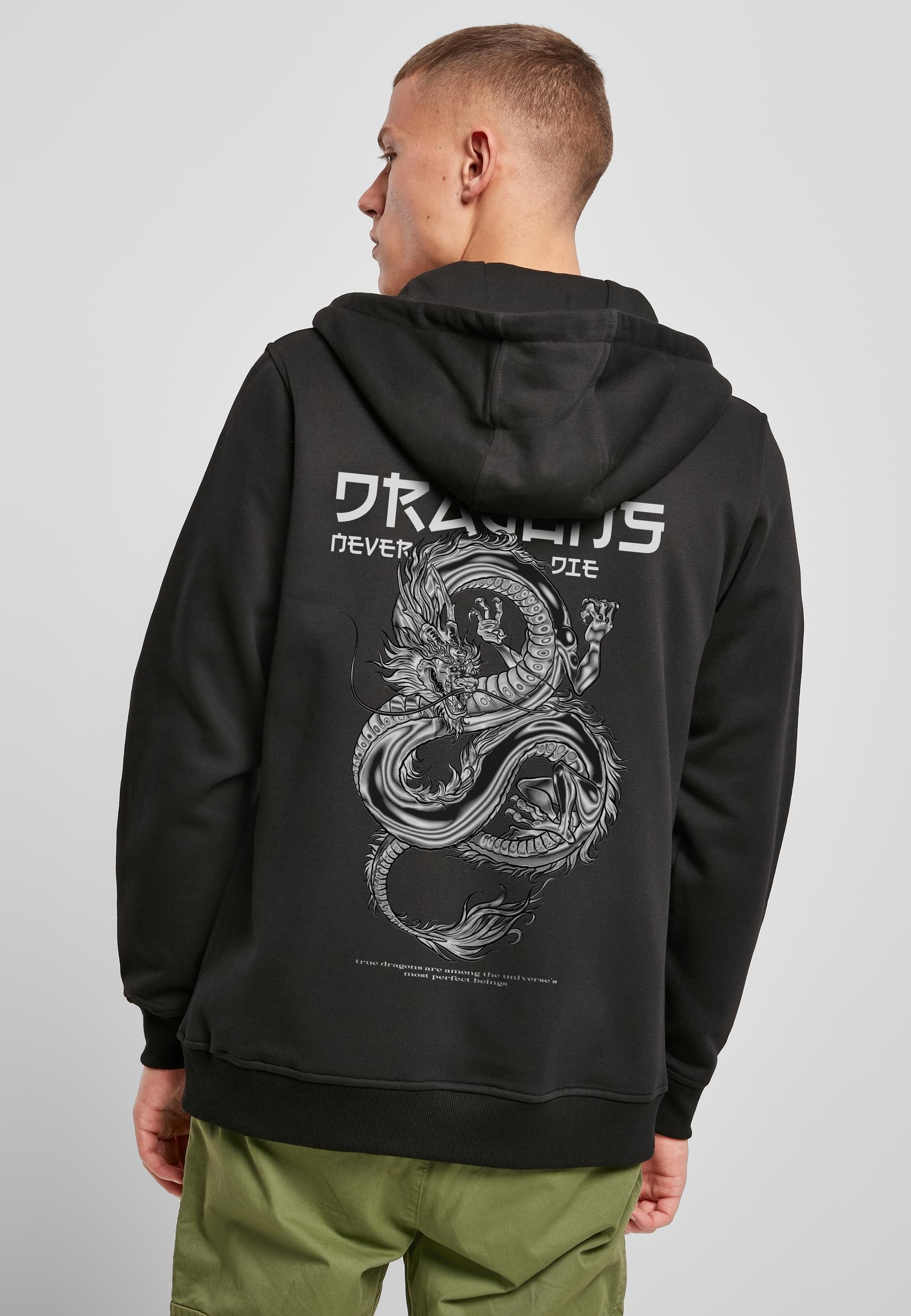 MisterTee Sweatjacke »MisterTee Herren Dragons Never Die Heavy Zip Hoody«