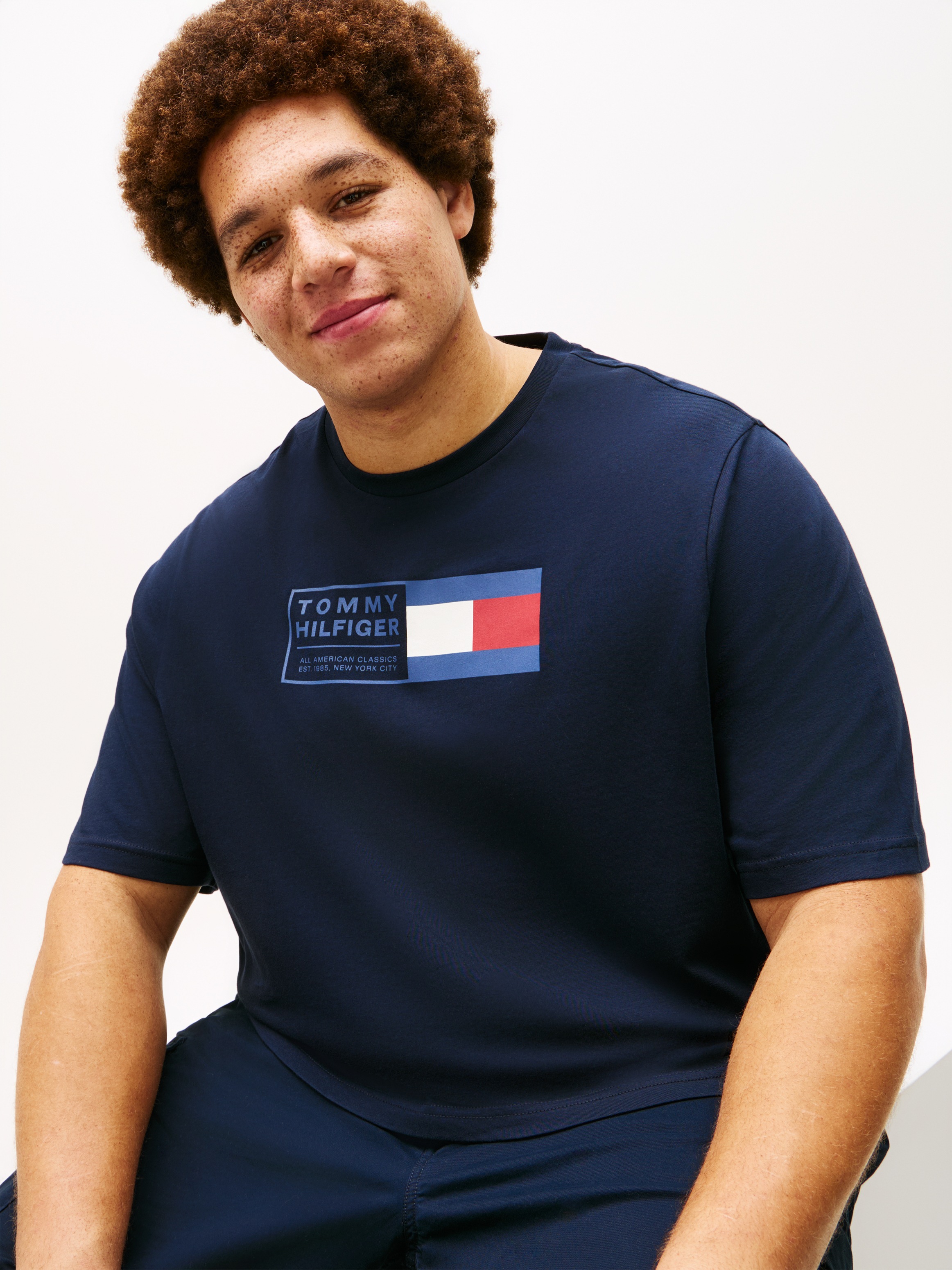 Tommy Hilfiger Big & Tall T-Shirt "BRAND LOVE TEXT" Regular fit für große G günstig online kaufen