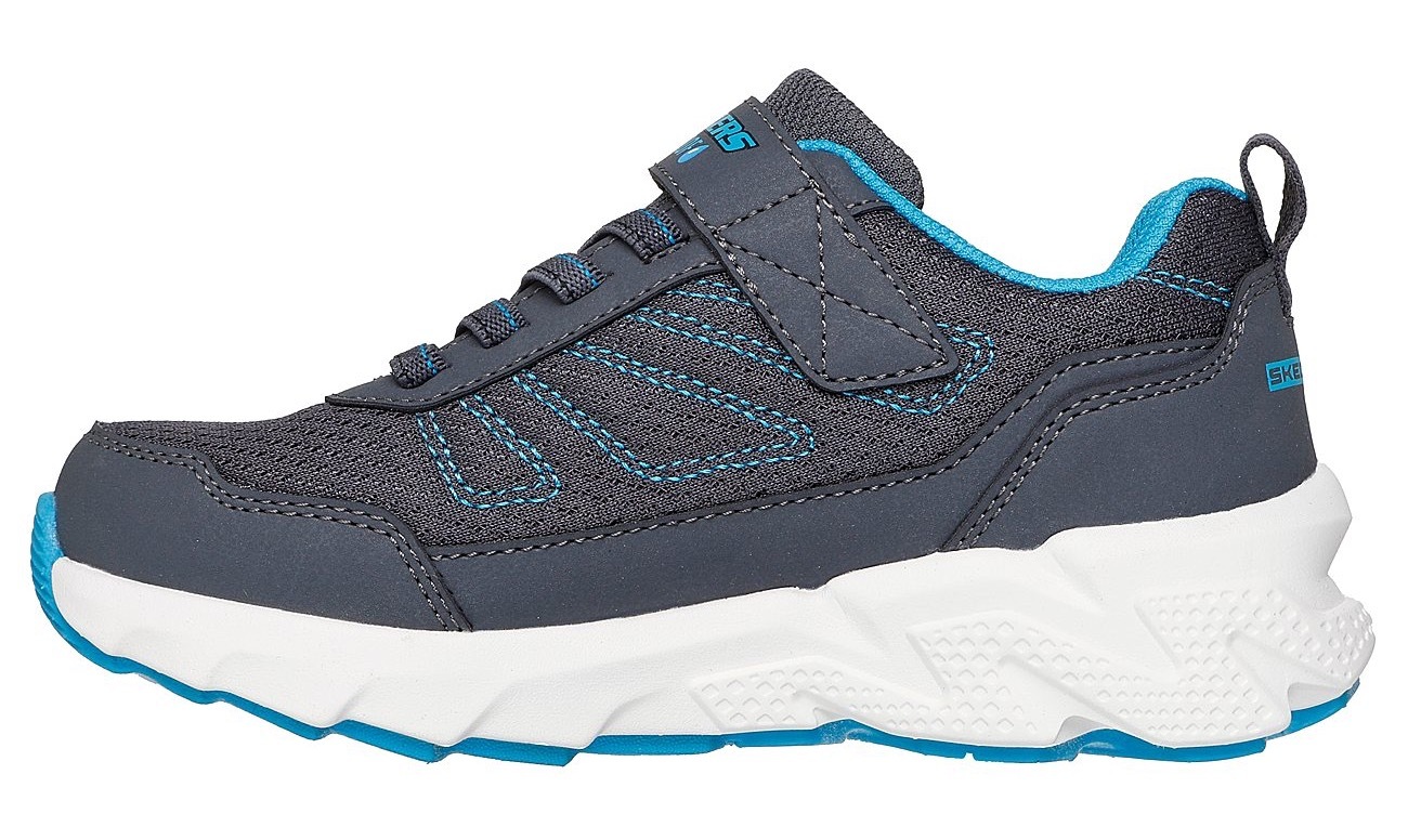 Sneaker SKECHERS "SKECHERS ELITE SPORT TREAD", Mädchen, Gr. 35, blau (grau, blau), Lederimitat, Schuhe Sneaker, Trekkingschuh mit waterproof, Größenschablone zum Download 3