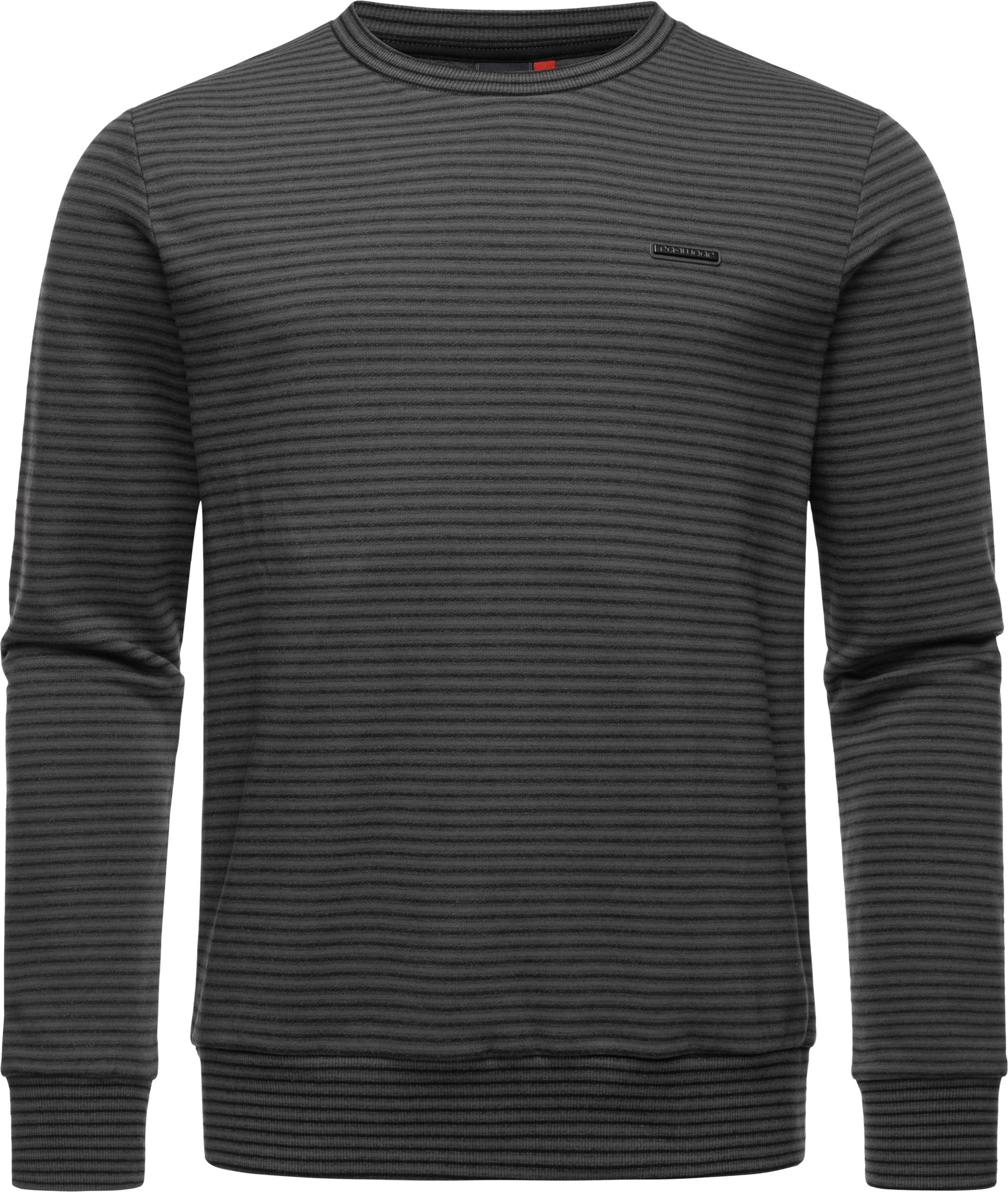 Streifenpullover »Geron«, stylischer Herren Sweatpullover mit Rippbündchen