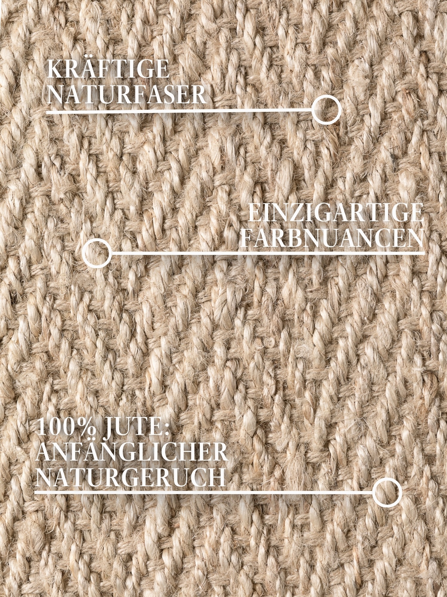 Teppich VILLEROY & BOCH "Mirabelle", natur, elfenbein, B:200cm H:10mm L:300cm, Jute, Teppiche, Teppich, Jute, Natur, Wohnzimmer, Esszimmer, Schlafzimmer, Fischgrätendesign 3