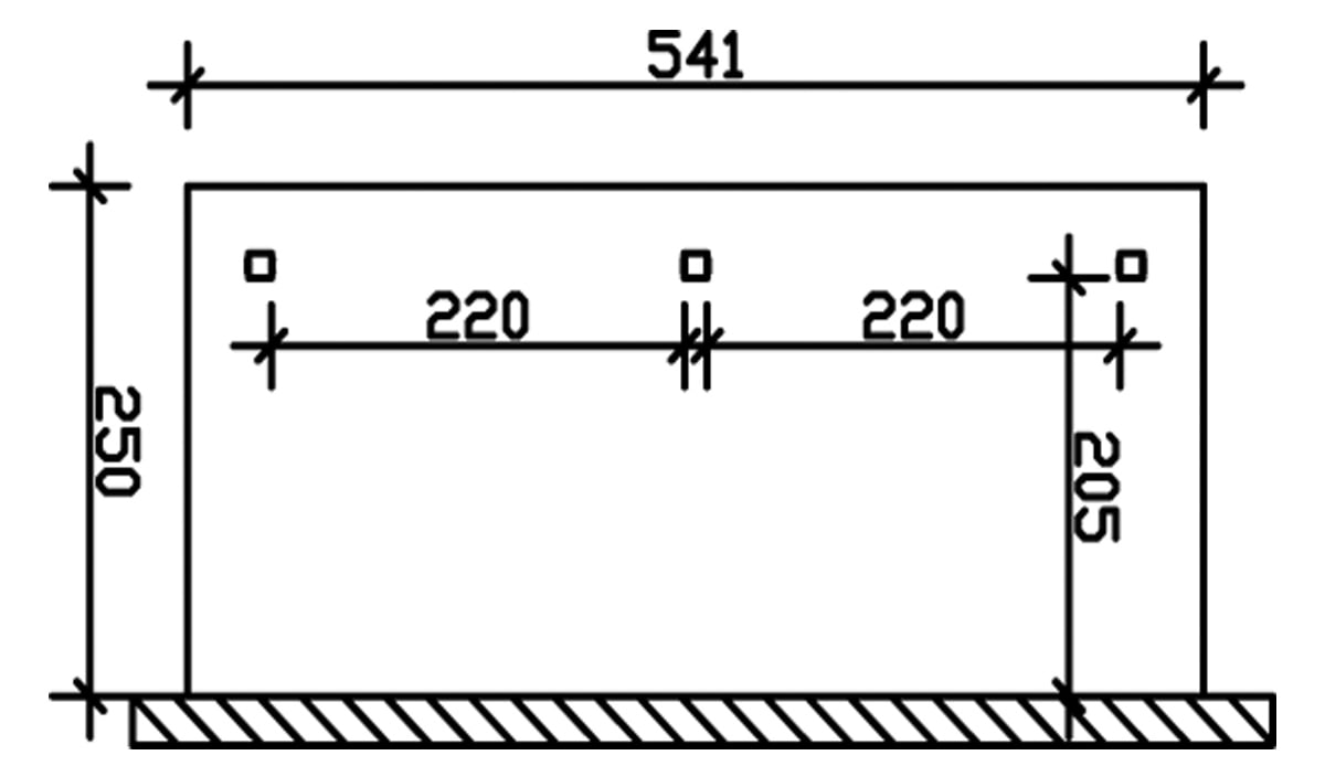 Skanholz Terrassendach »Rimini«, 541 cm Breite, verschiedene Tiefen