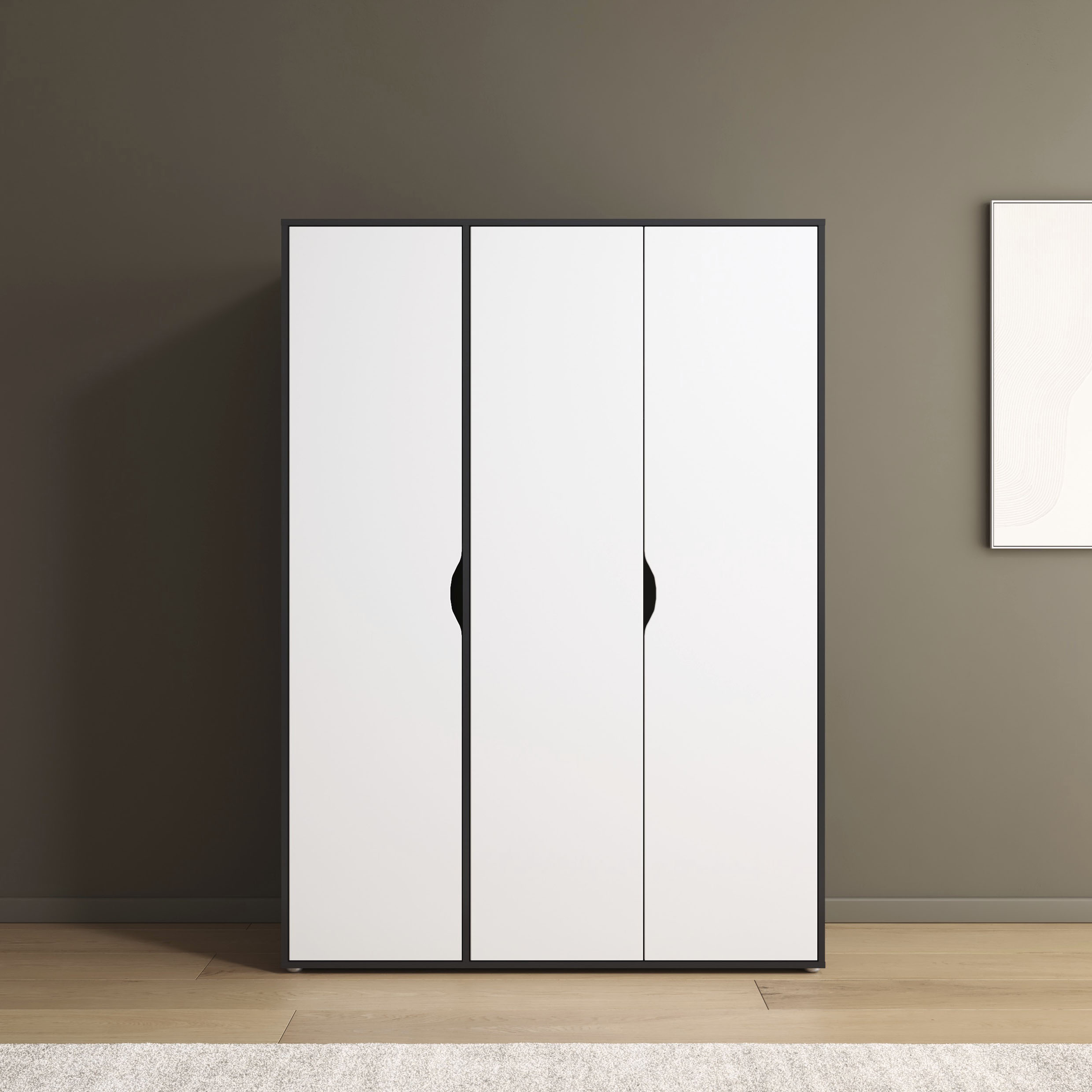 rauch Drehtürenschrank "Kleiderschrank Schrank Garderobe Wäscheschrank NARAI viel Stauraum" in 3 verschiedenen Ausstattungen BASIC/CLASSIC/PREMIUM, Griffausfräsungen für eine grifflose Optik TOPSELLER MADE IN GERMANY