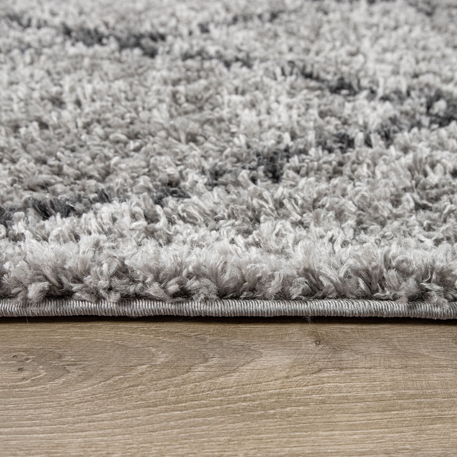 Paco Home Hochflor-Teppich »Kalmar 444«, rund, 40 mm Höhe, Scandi Design, Rauten Muster, weich & kuschelig
