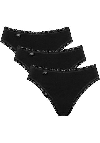 Taillenslip »24/7 Cotton Lace Tai C3P«, (3er Pack), feines Spitzenbündchen, flache Nähte