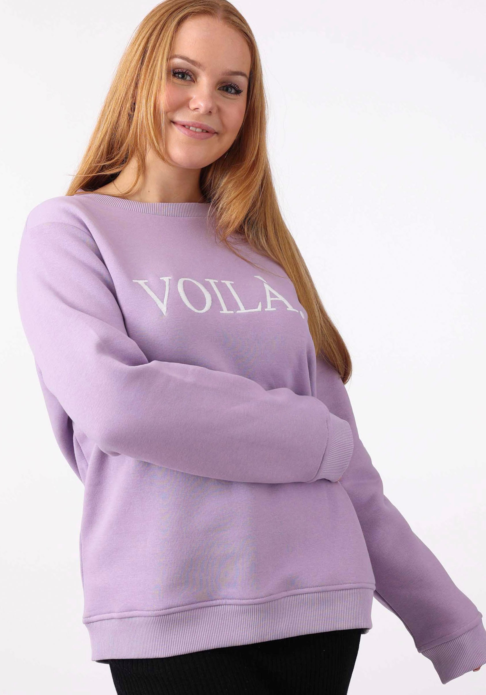 Zwillingsherz Sweatshirt "Voilà", modernen Aufstick und lockeren Fit