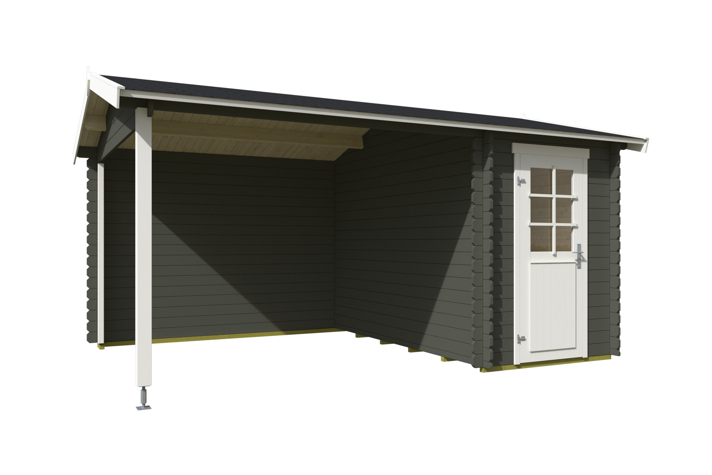 Nordic Holz Gartenhaus "Wibo", (Unterstand inkl. Rückwand) günstig online kaufen