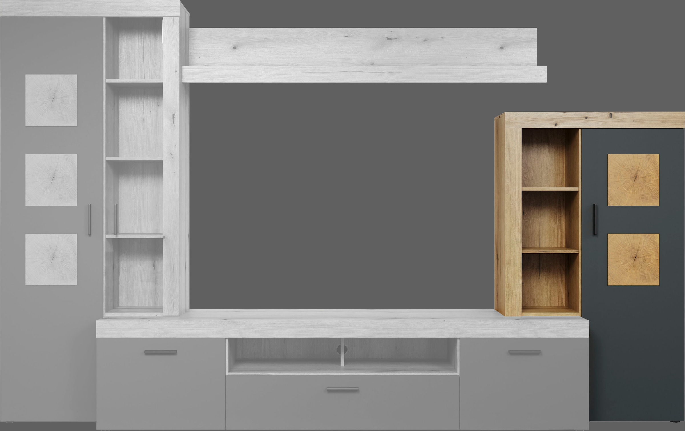 Home affaire Stauraumvitrine "Ghent" Packung, 1 Stk. tlg. Mit Hirnholzapplikationen